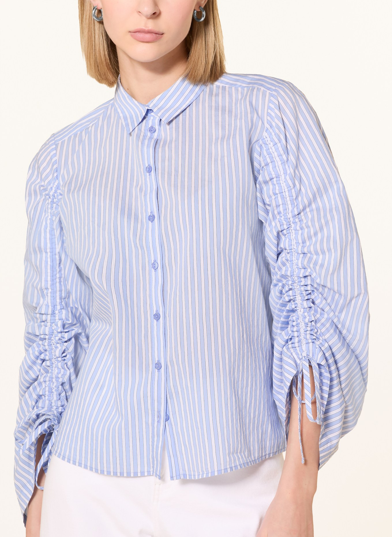 MILANO ITALY Hemdbluse: BLAU / WEISS