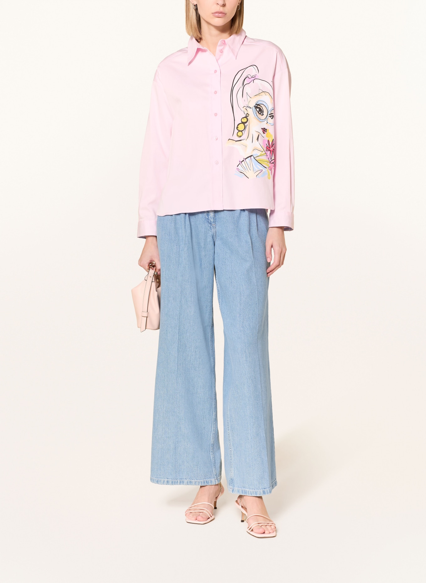 MILANO ITALY Džíny se širokými nohavicemi: MODRÁ