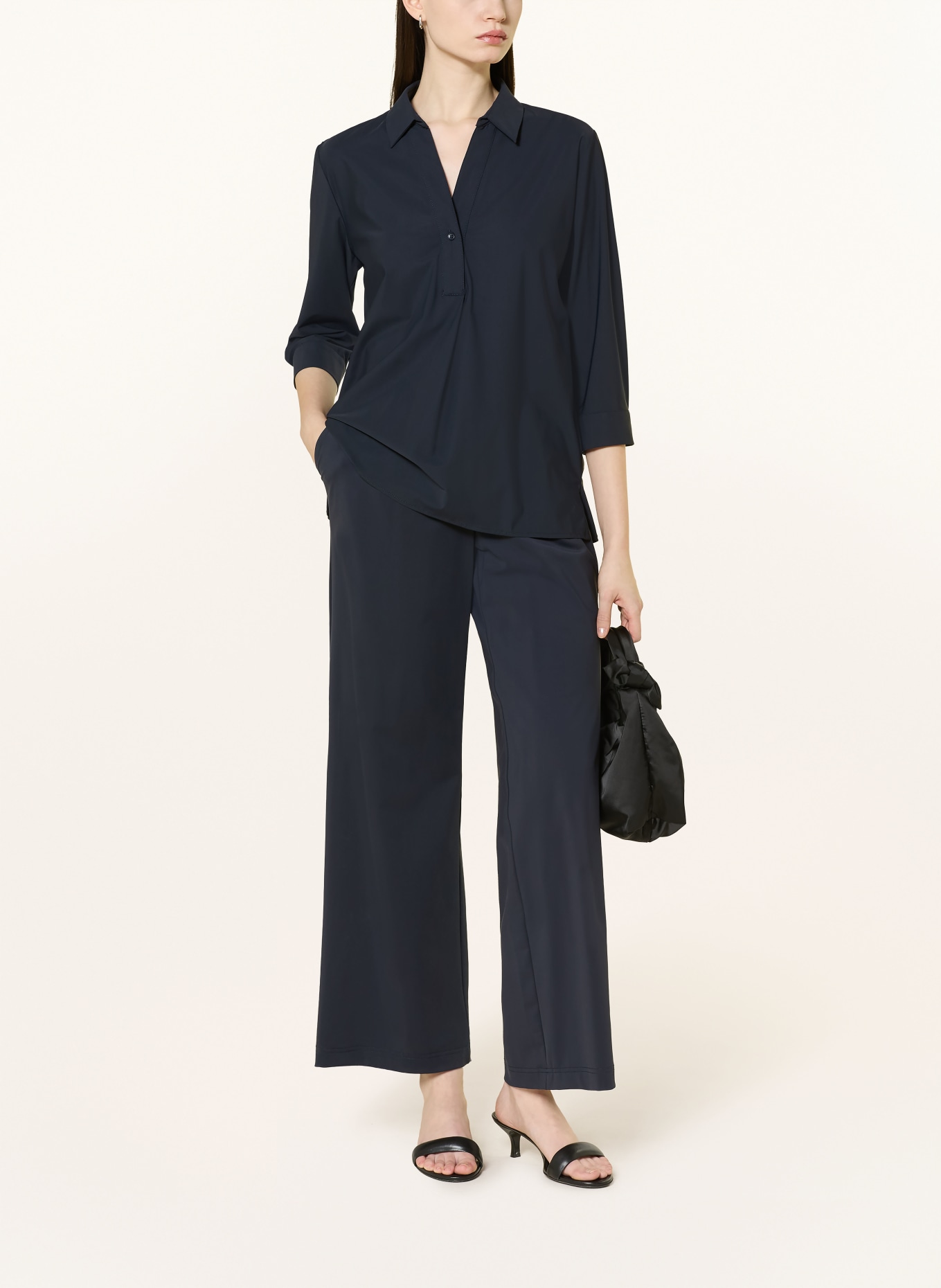 MILANO ITALY Jerseyové kalhoty Marlene: TMAVĚ MODRÁ