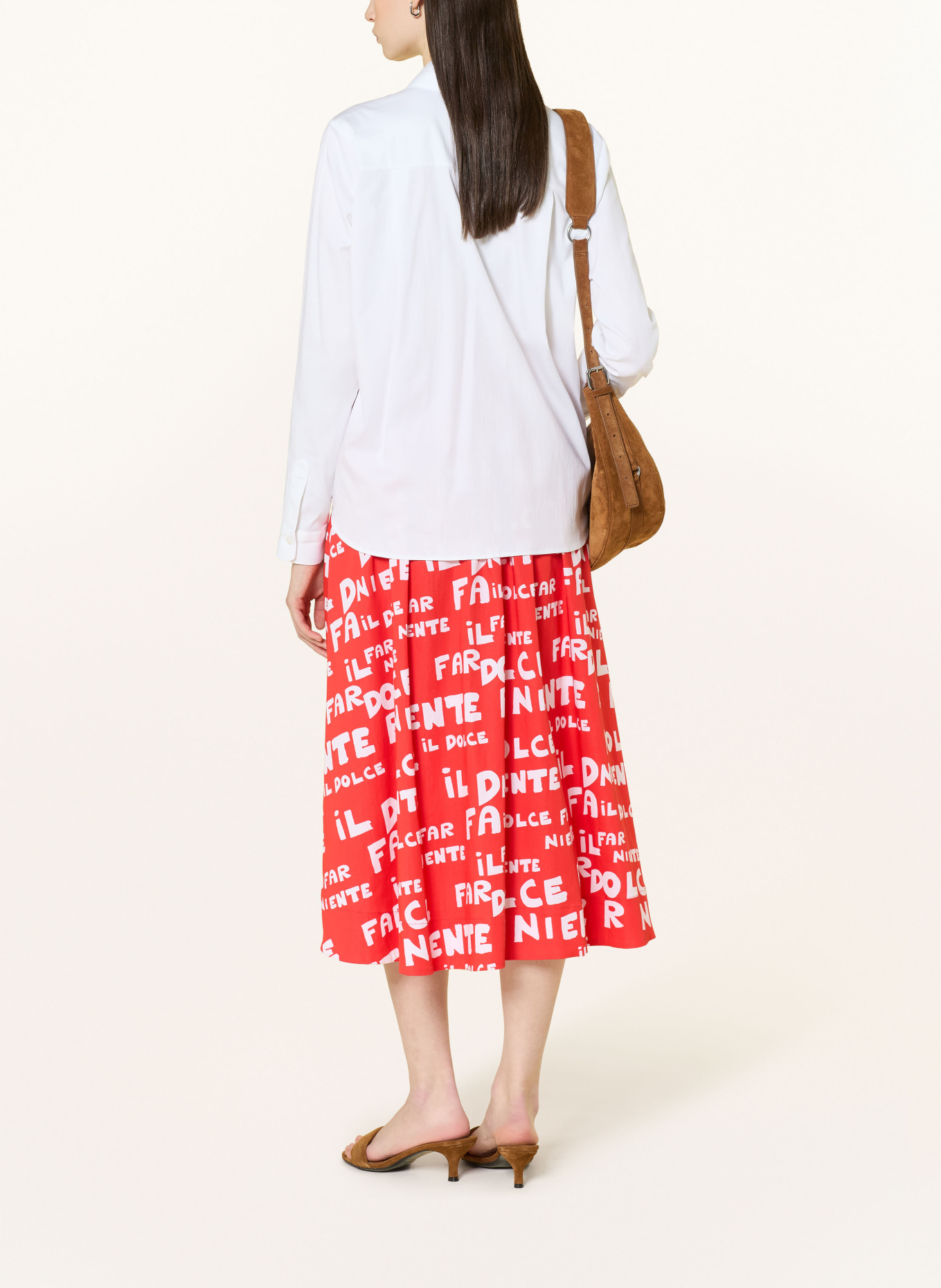 MILANO ITALY Sukně: ČERVENÁ / BÍLÁ