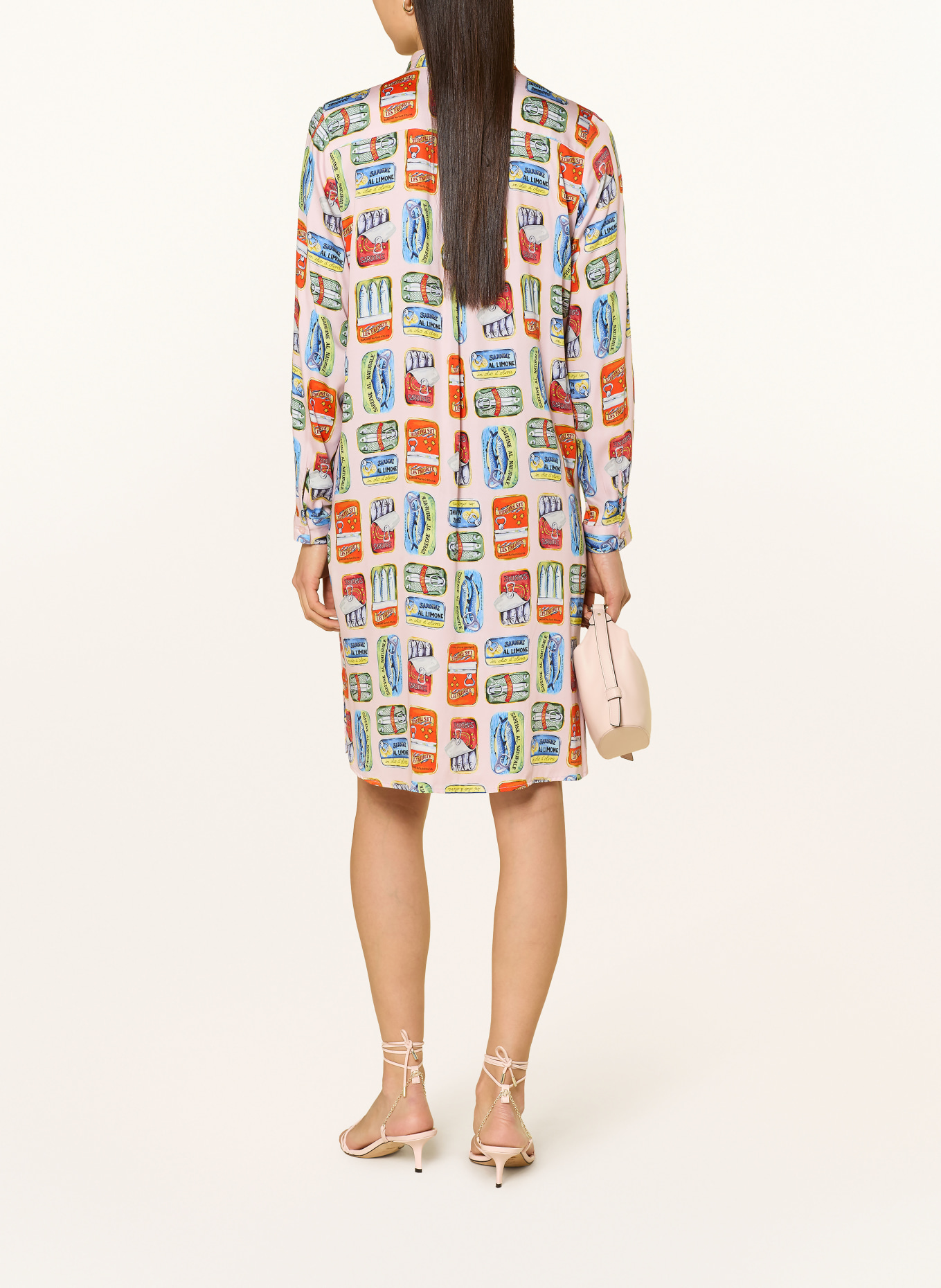 MILANO ITALY Košilové šaty: SVĚTLE RŮŽOVÁ / ČERVENÁ / ZELENÁ