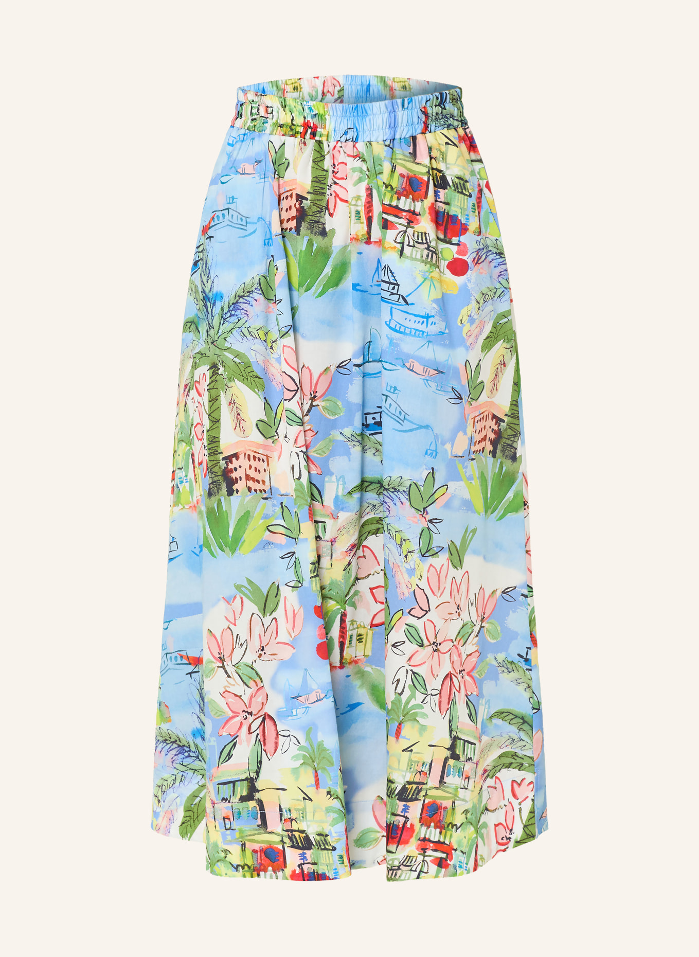 MILANO ITALY skirt: LIGHT BLUE / LIGHT RED / GREEN