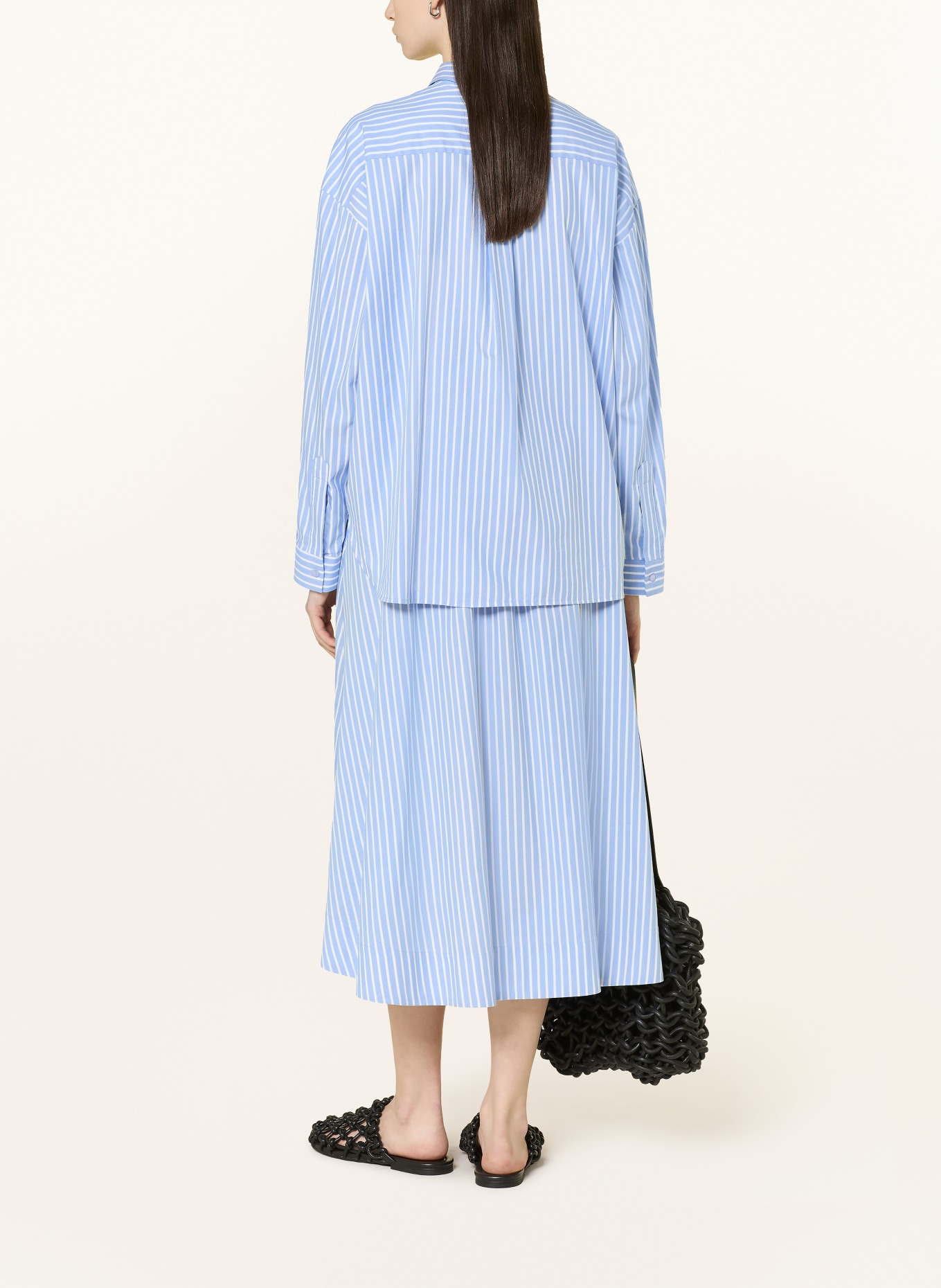 MILANO ITALY Oversized košile: TMAVĚ MODRÁ / BÍLÁ