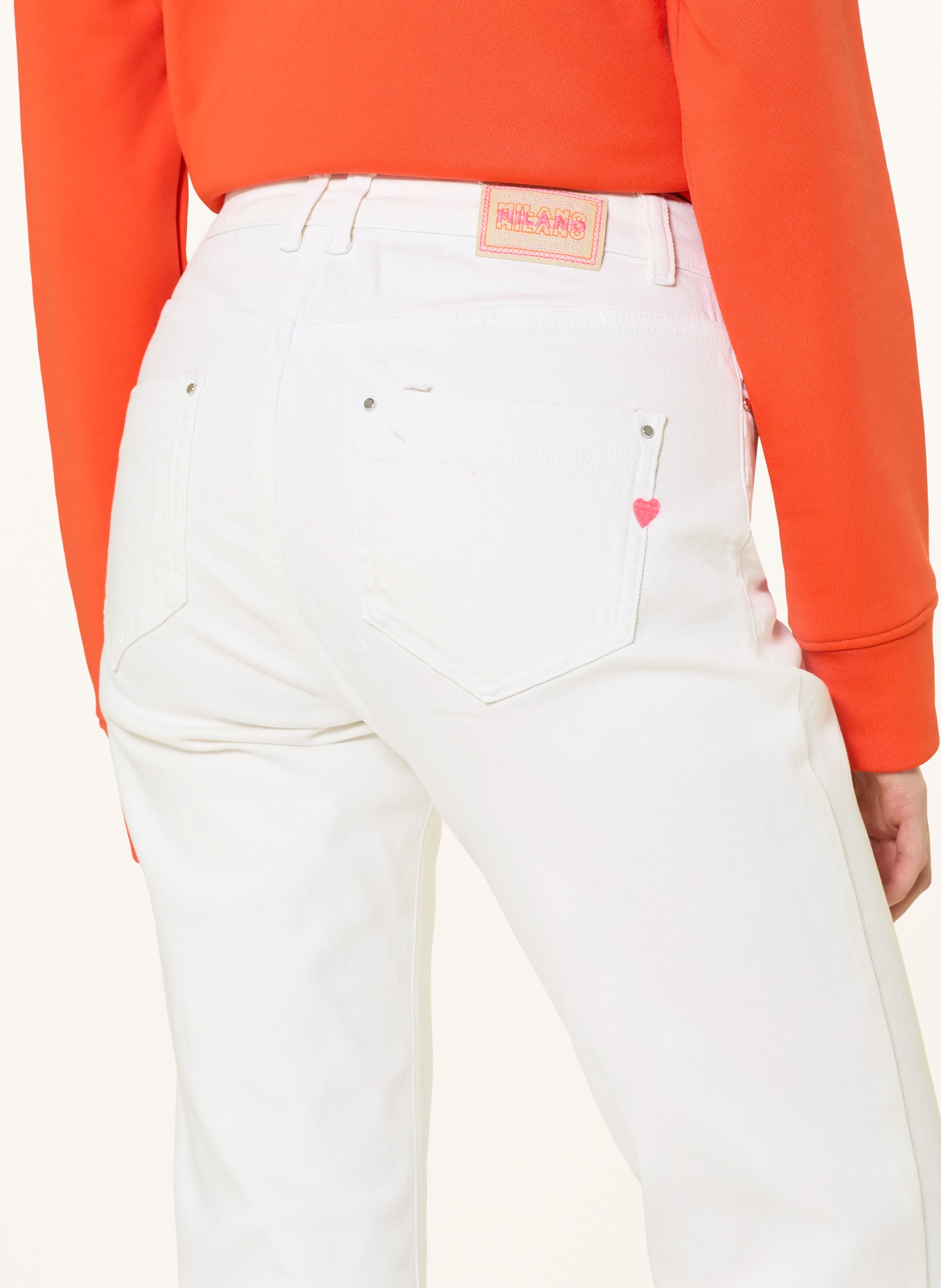 MILANO ITALY Džíny s rozšiřujícími se nohavicemi: 104 OFFWHITE