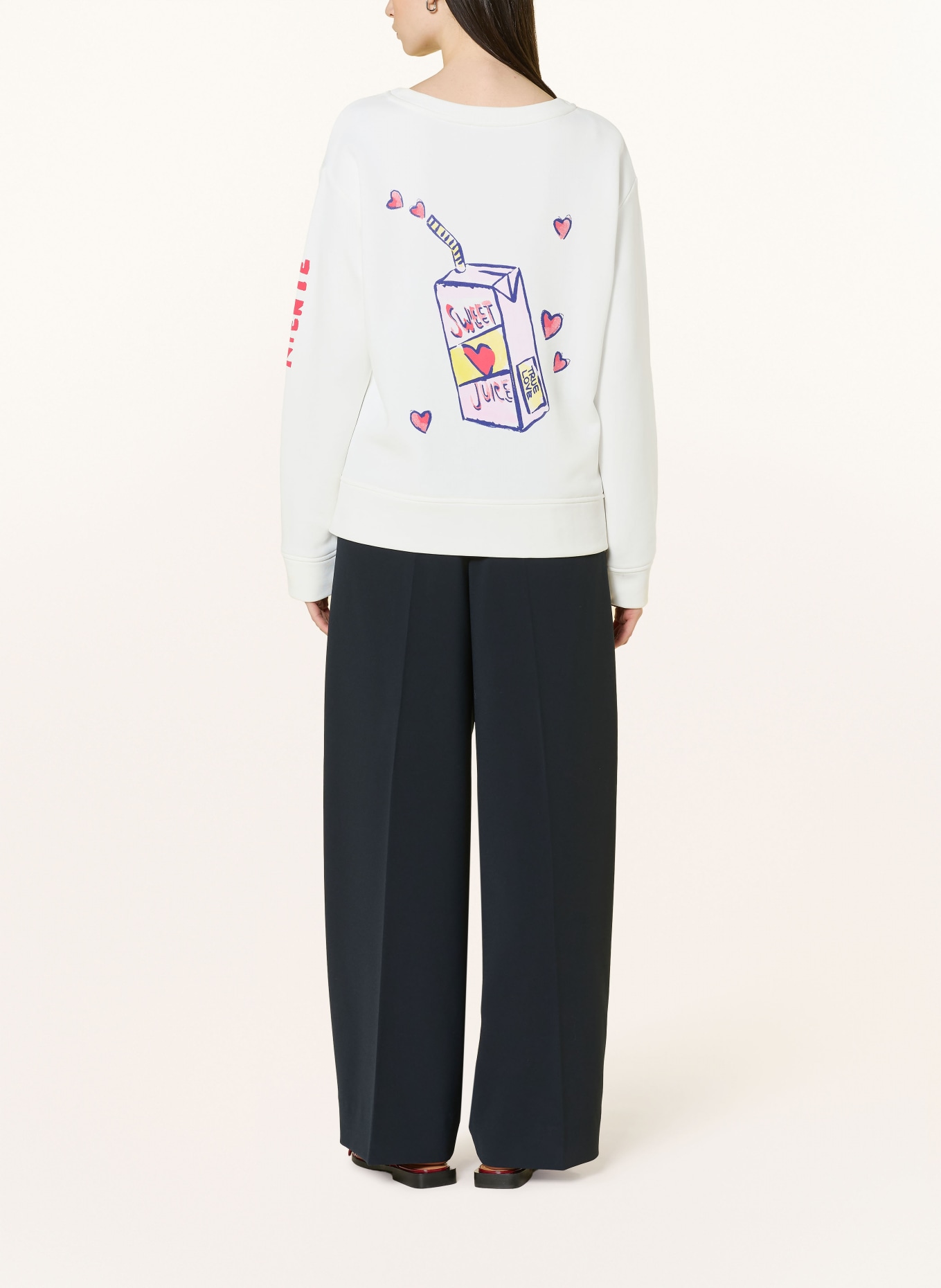 MILANO ITALY sweatshirt: ECRU / ROOD / BLAUW