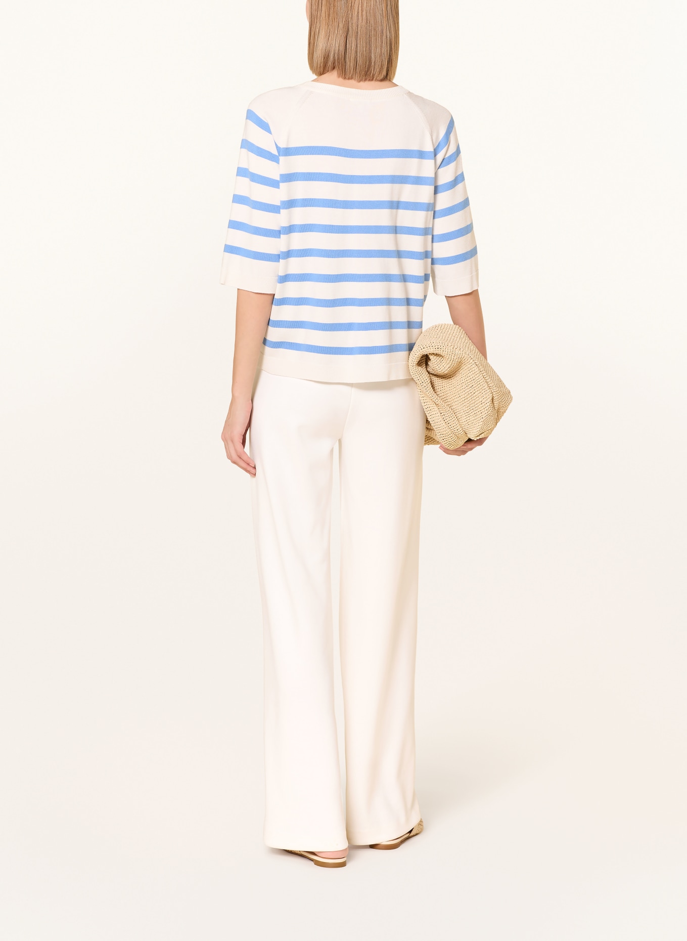 MILANO ITALY Marlene-broek van jersey: ECRU