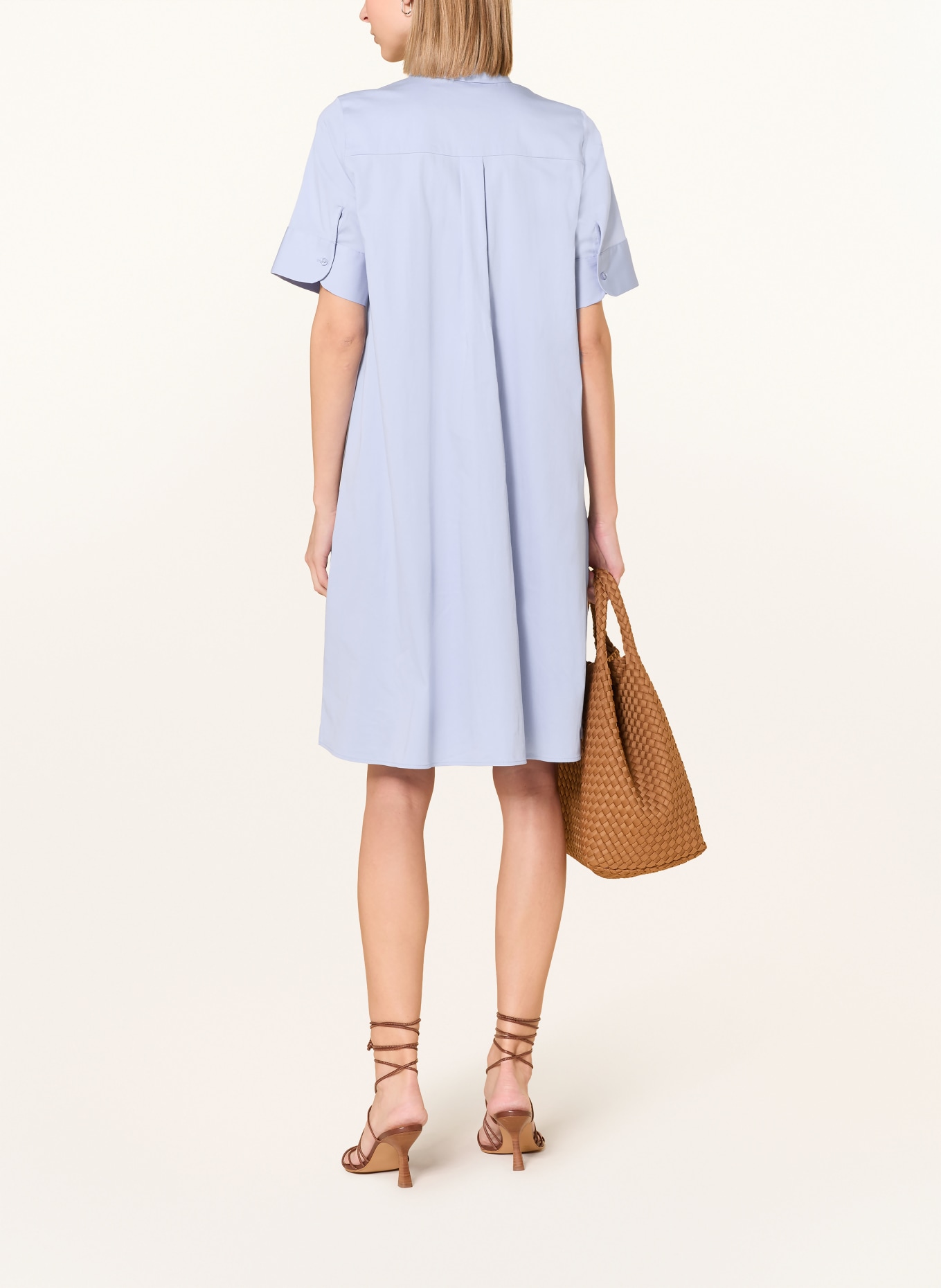 MILANO ITALY shirt dress: LIGHT BLUE