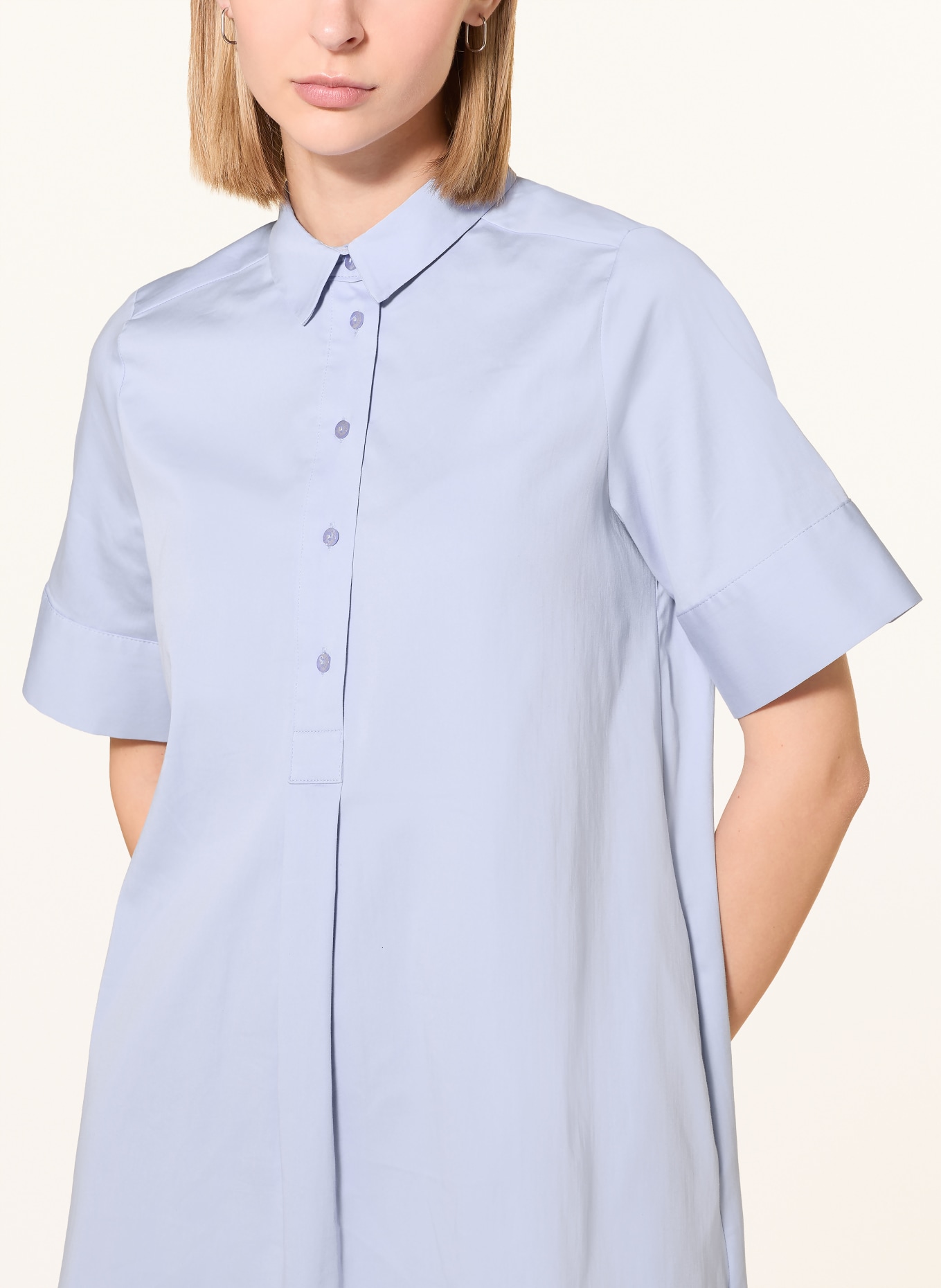 MILANO ITALY shirt dress: LIGHT BLUE