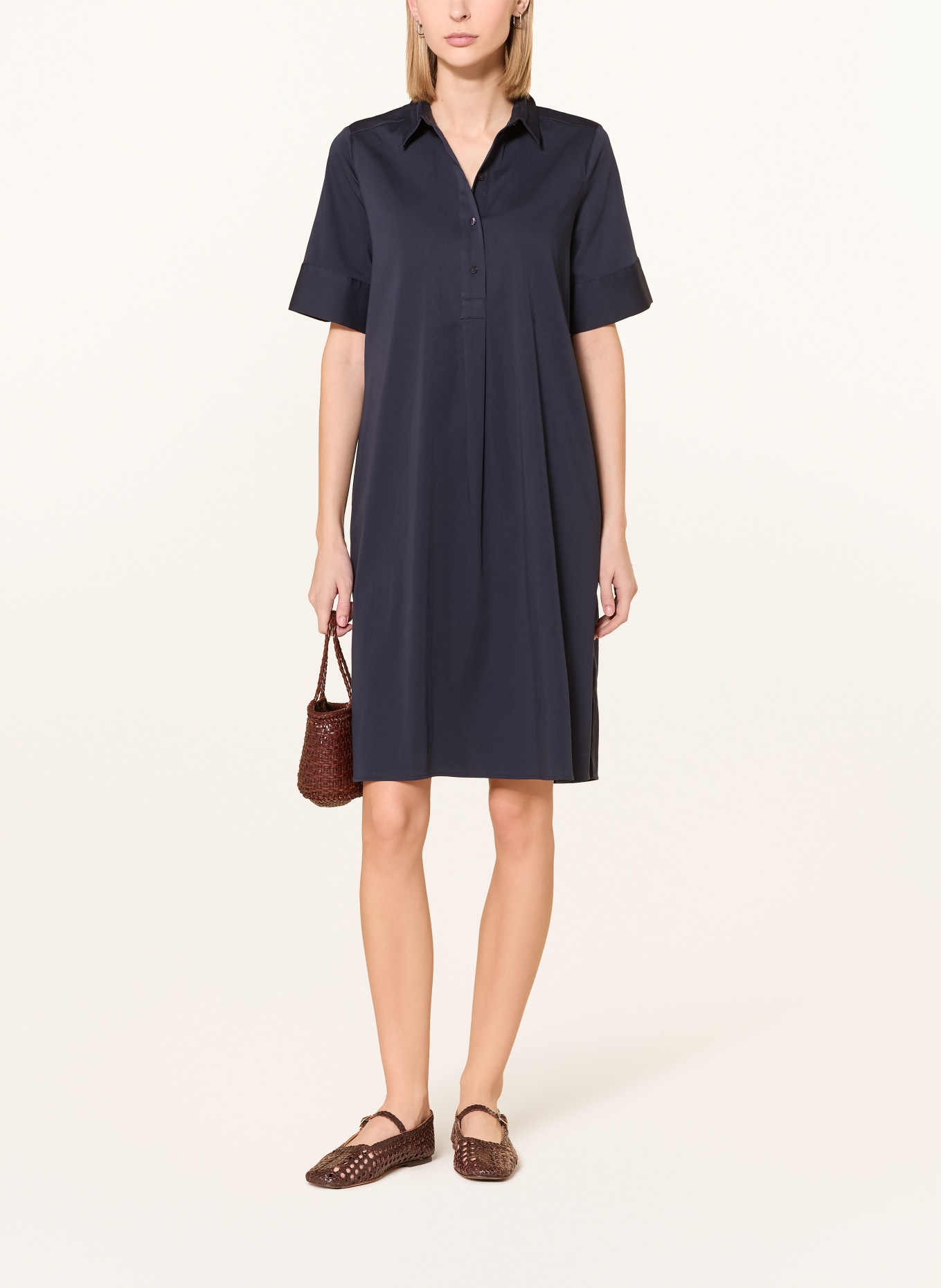 MILANO ITALY shirt dress: DARK BLUE