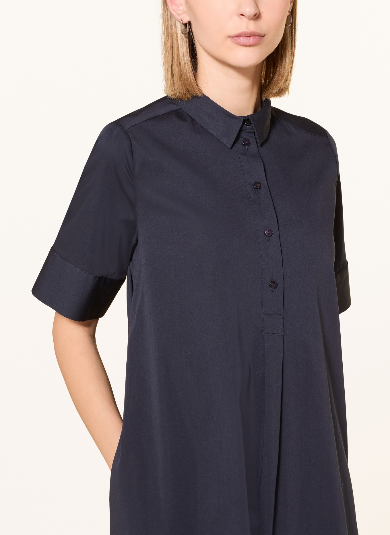 MILANO ITALY shirt dress: DARK BLUE