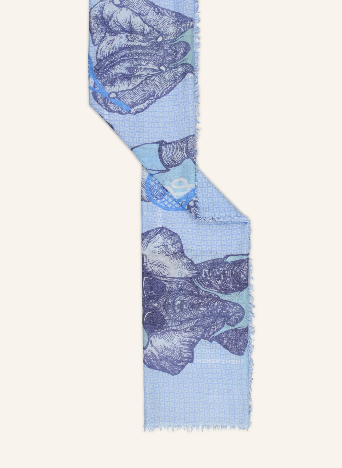 HEMISPHERE Šála s kašmírem: TMAVĚ MODRÁ / MODRÁ