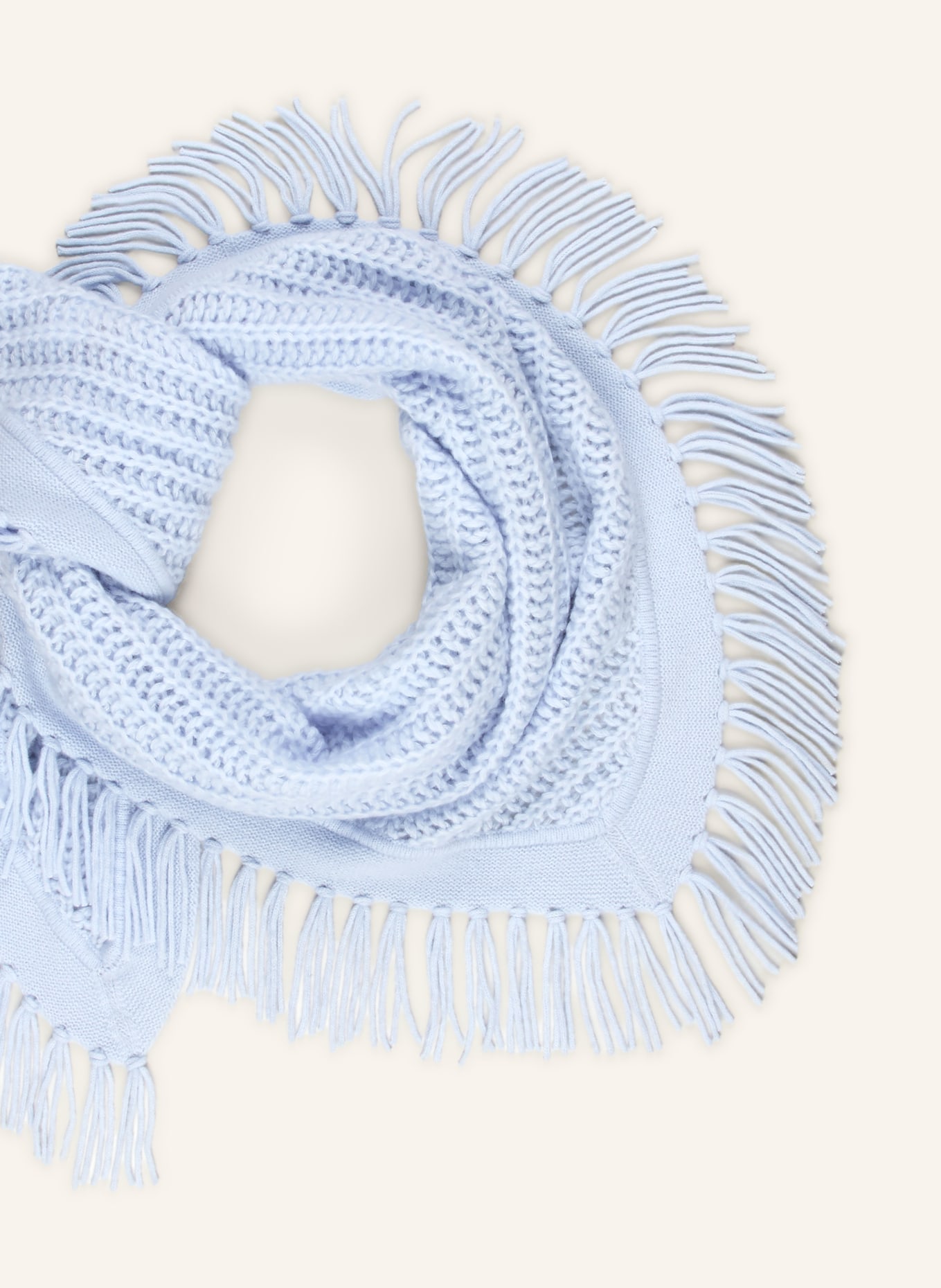 HEMISPHERE Dreieckstuch mit Cashmere: HELLBLAU