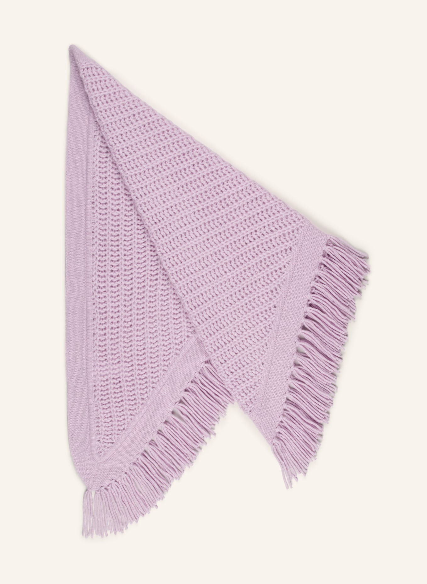 HEMISPHERE Trójkątna chusta z kaszmiru: JASNOFIOLETOWY