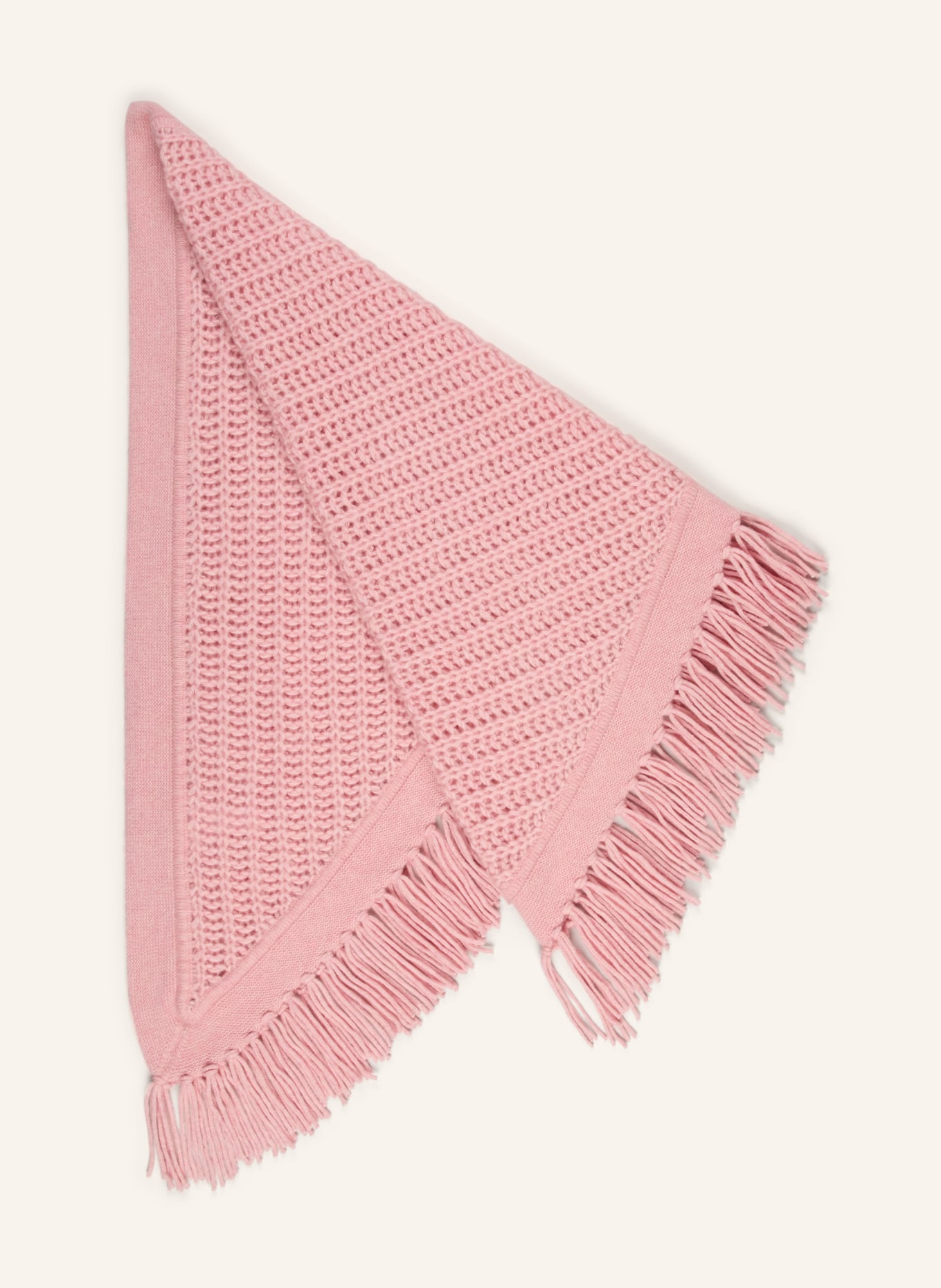 HEMISPHERE Trójkątna chusta z kaszmiru: RÓŻOWY