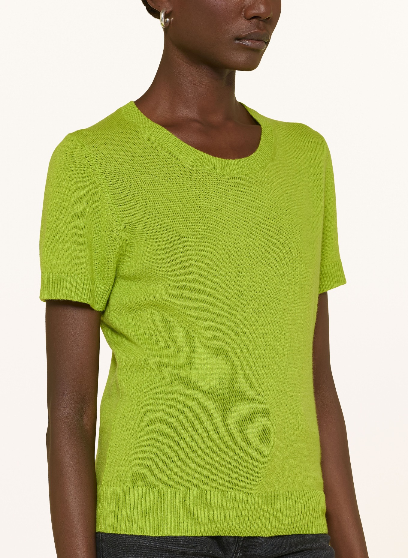 ALLUDE Strickshirt aus Cashmere: HELLGRÜN