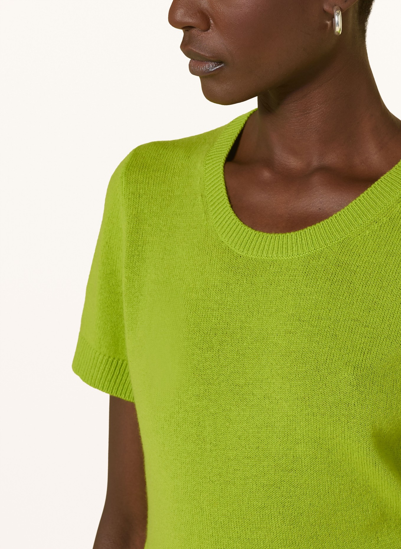 ALLUDE Strickshirt aus Cashmere: HELLGRÜN