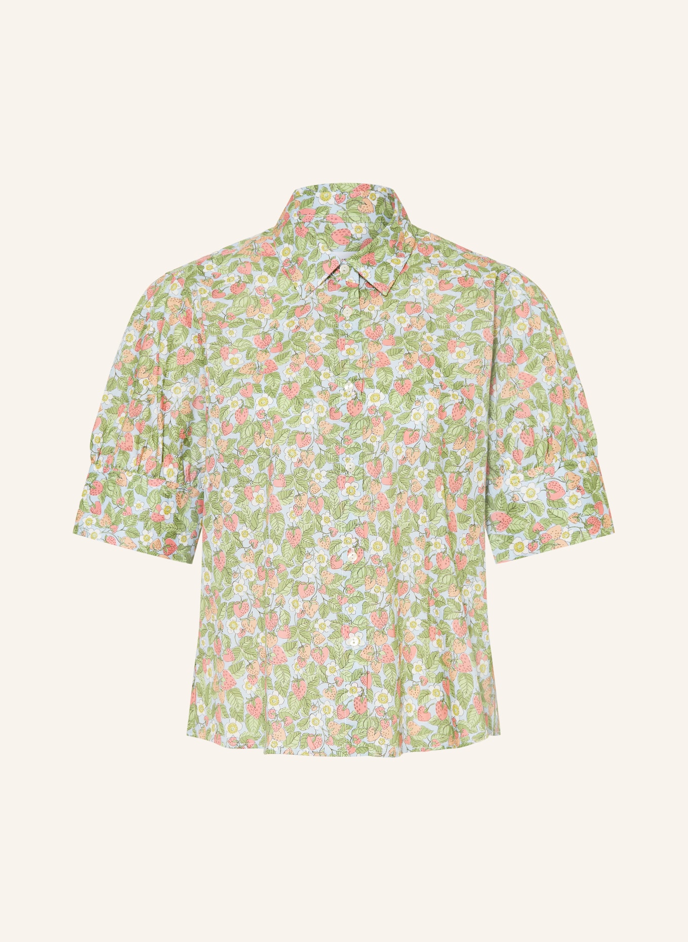 rossana diva shirt blouse: GREEN / LIGHT RED / LIGHT BLUE