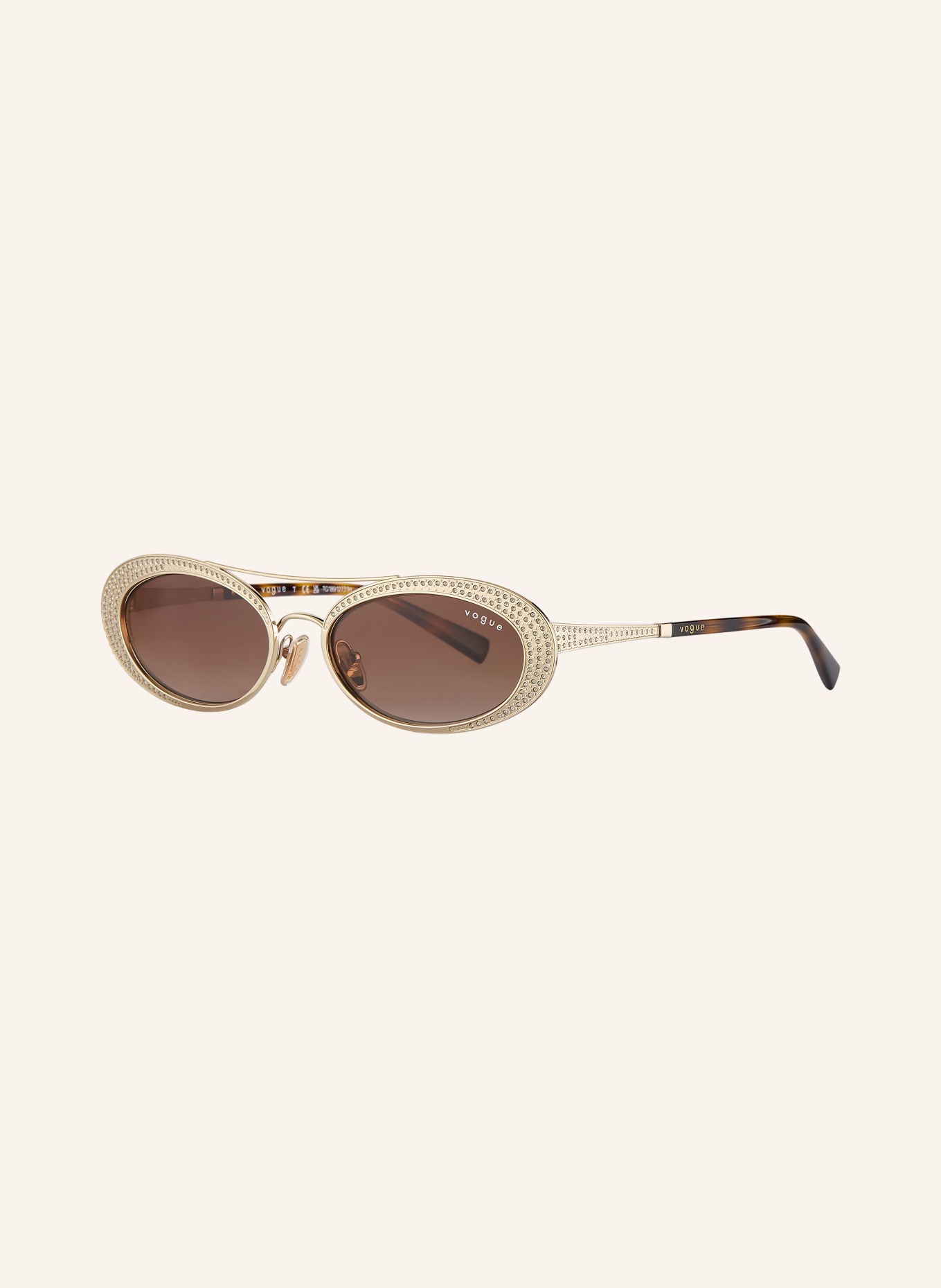 VOGUE Sonnenbrille VO4348SB: GOLD/ DUNKELBRAUN VERLAUF