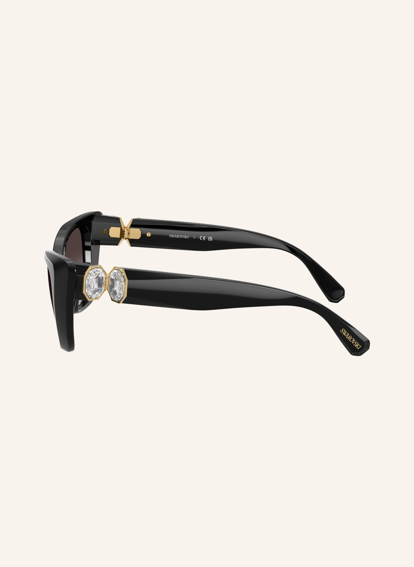 SWAROVSKI Sonnenbrille SK6047: SCHWARZ/ GRAU VERLAUF