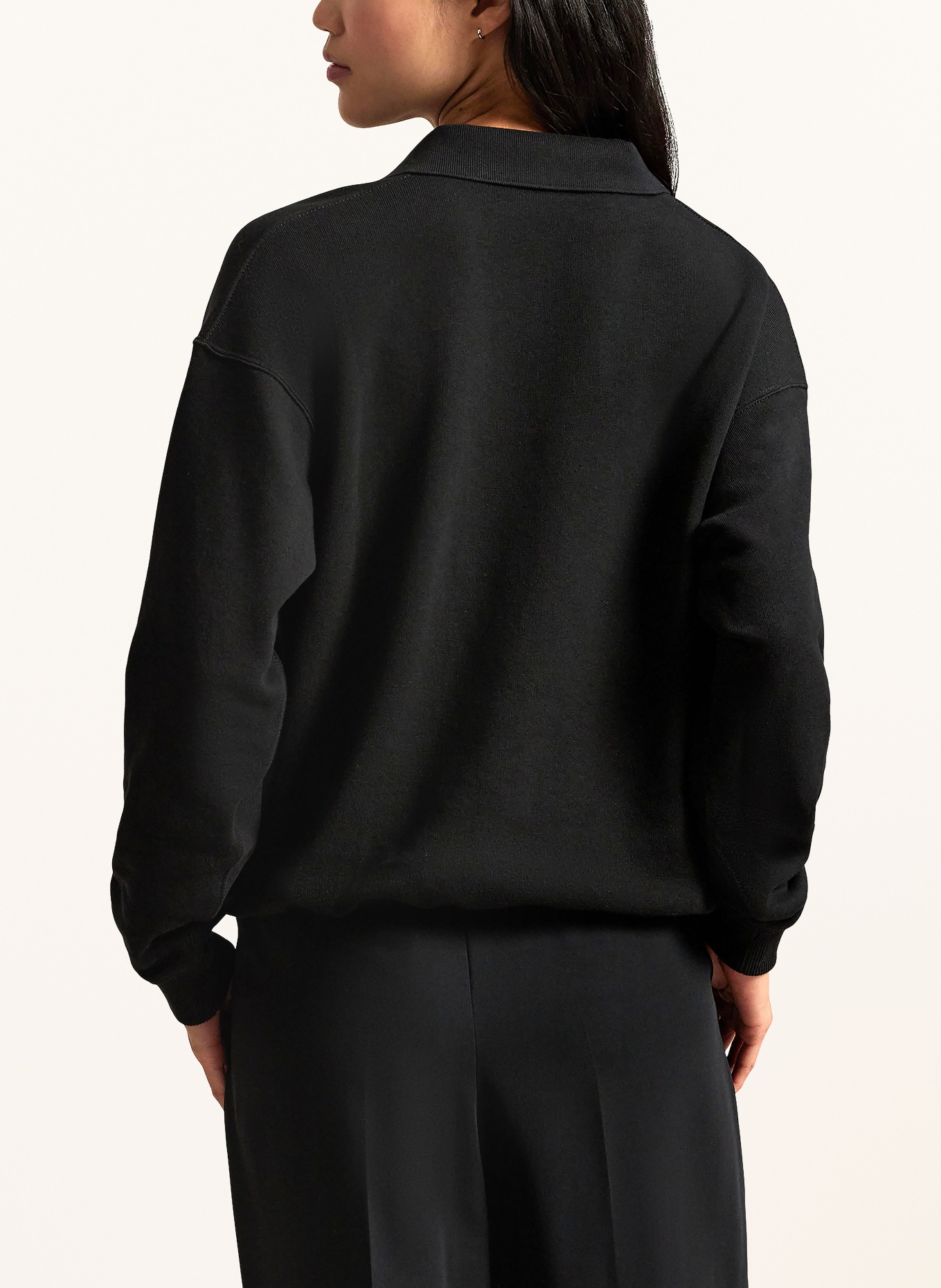 POLO RALPH LAUREN Sweat-Poloshirt: SCHWARZ