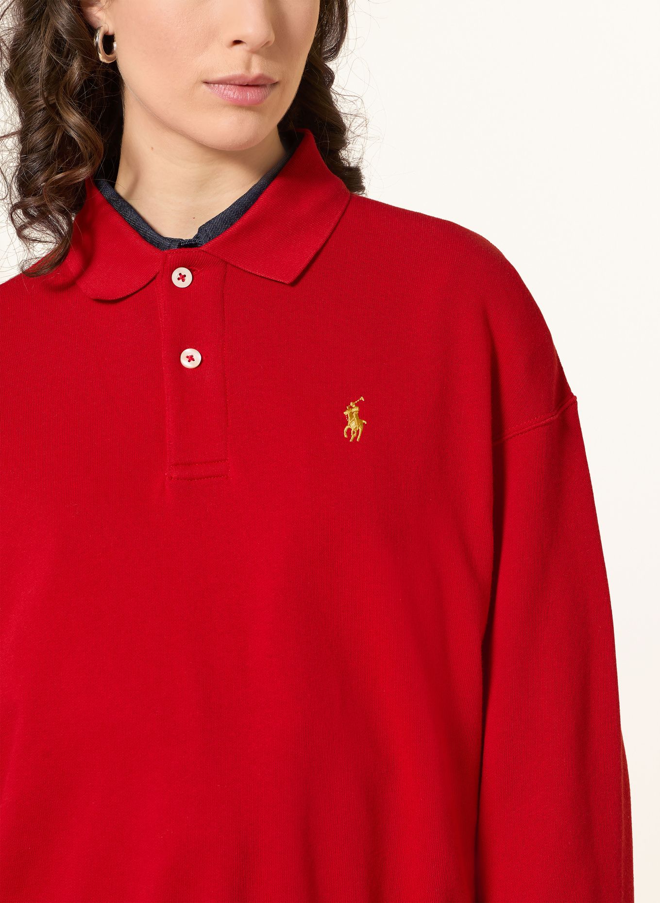 POLO RALPH LAUREN Bluzka polo z dzianiny dresowej: CZERWONY