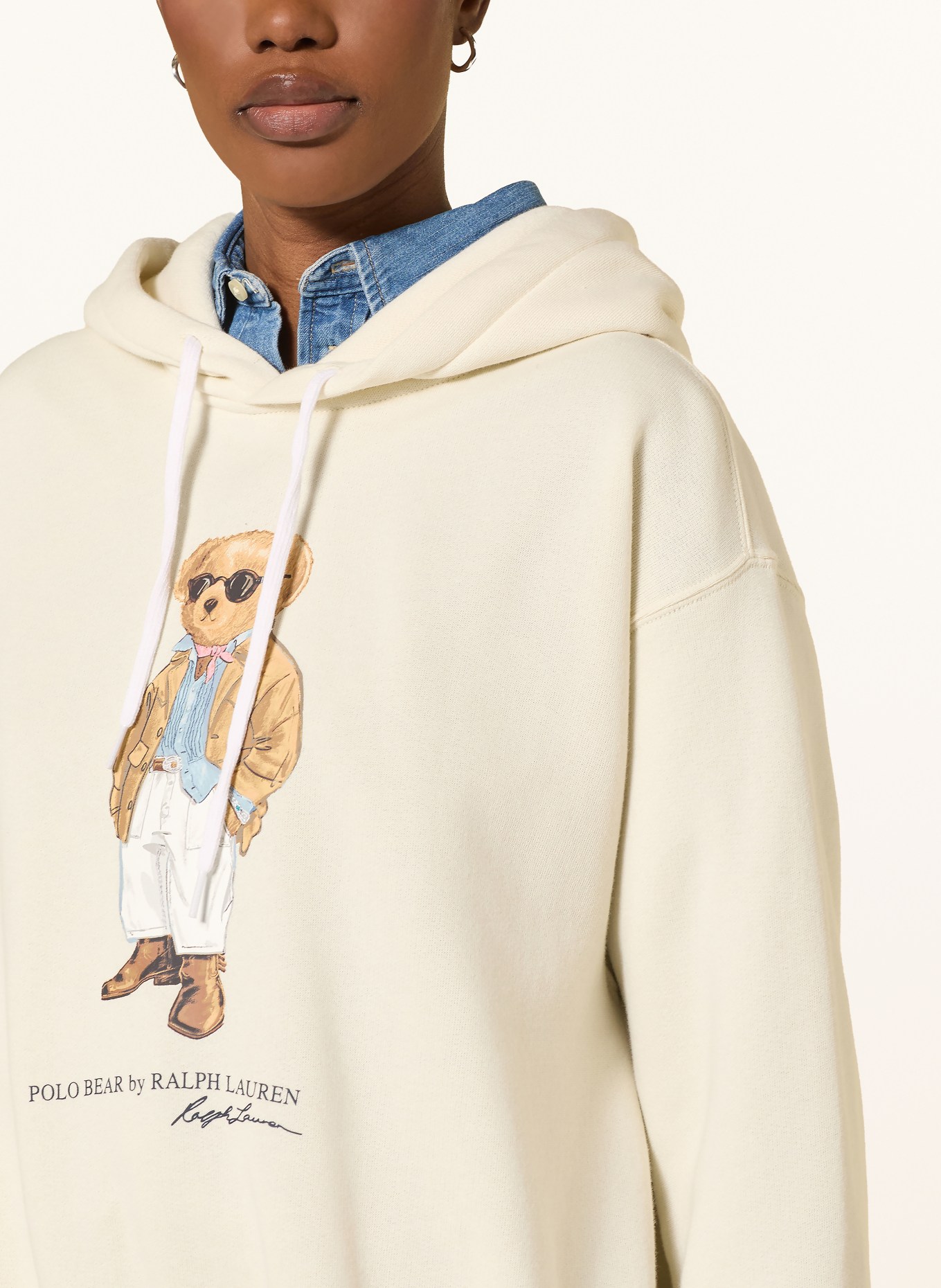 POLO RALPH LAUREN hoodie: CREAM
