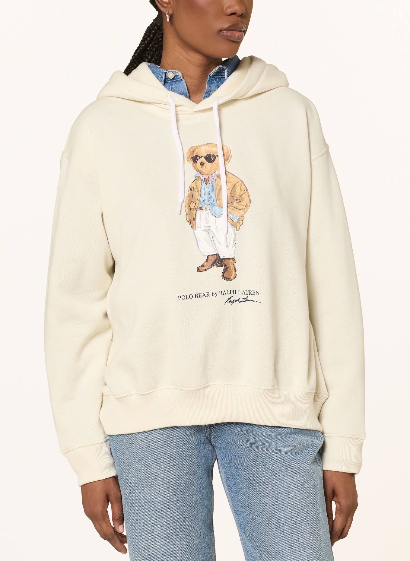 POLO RALPH LAUREN hoodie: CREAM