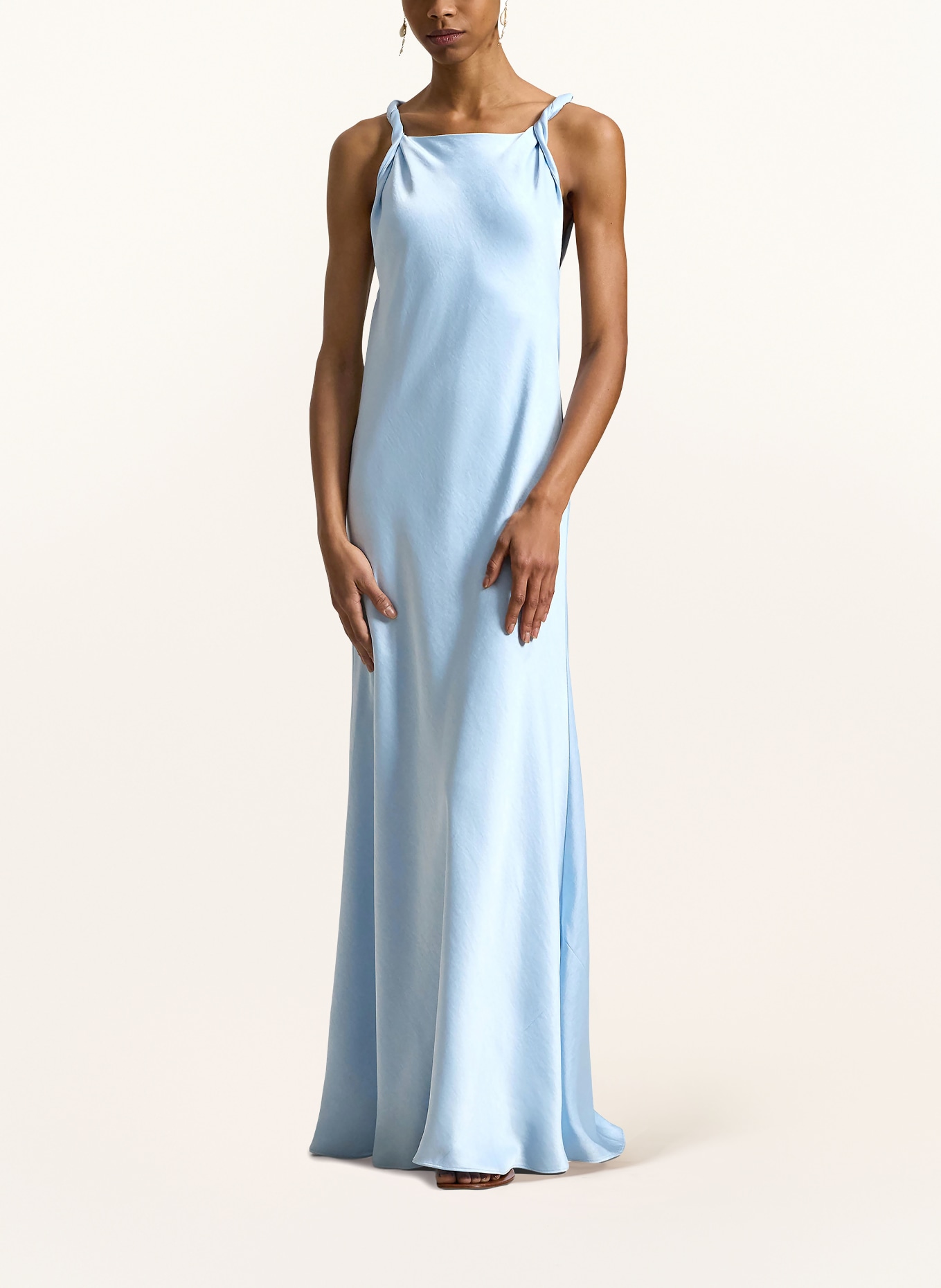 POLO RALPH LAUREN Satinkleid: HELLBLAU