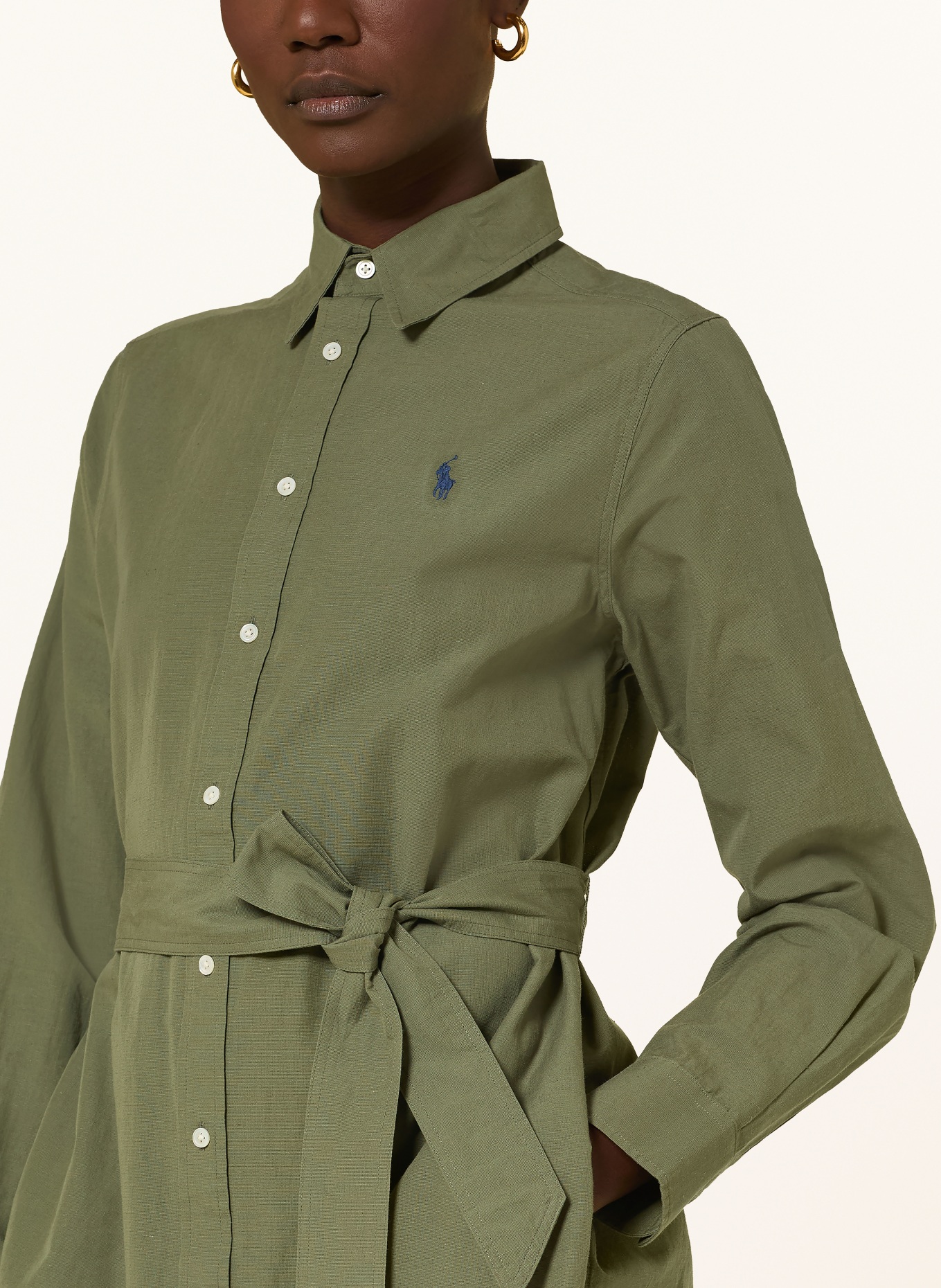 POLO RALPH LAUREN Hemdblusenkleid: OLIV