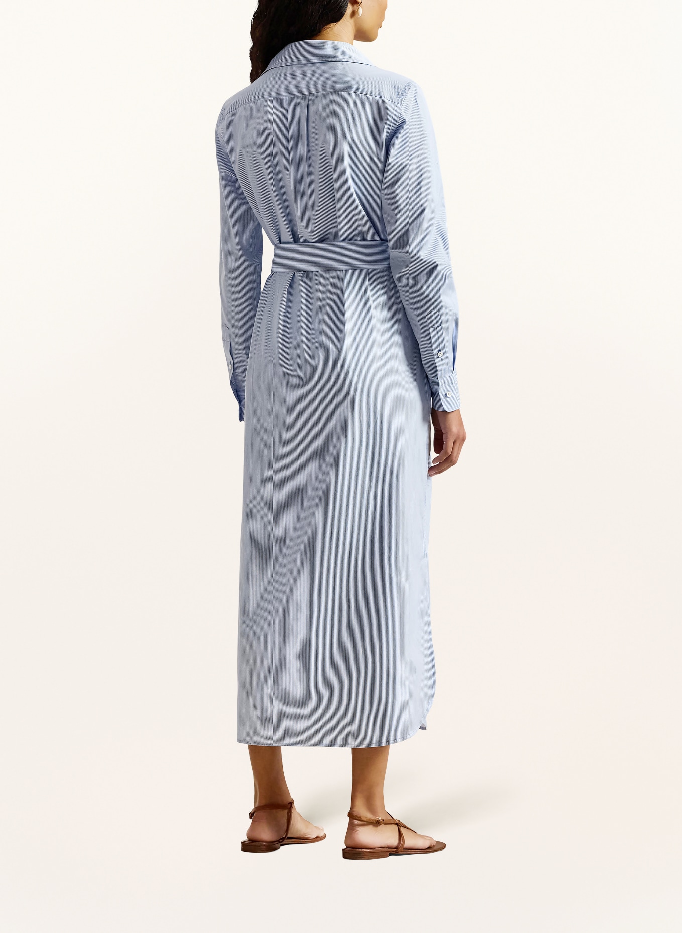 POLO RALPH LAUREN Hemdblusenkleid: BLAU / WEISS