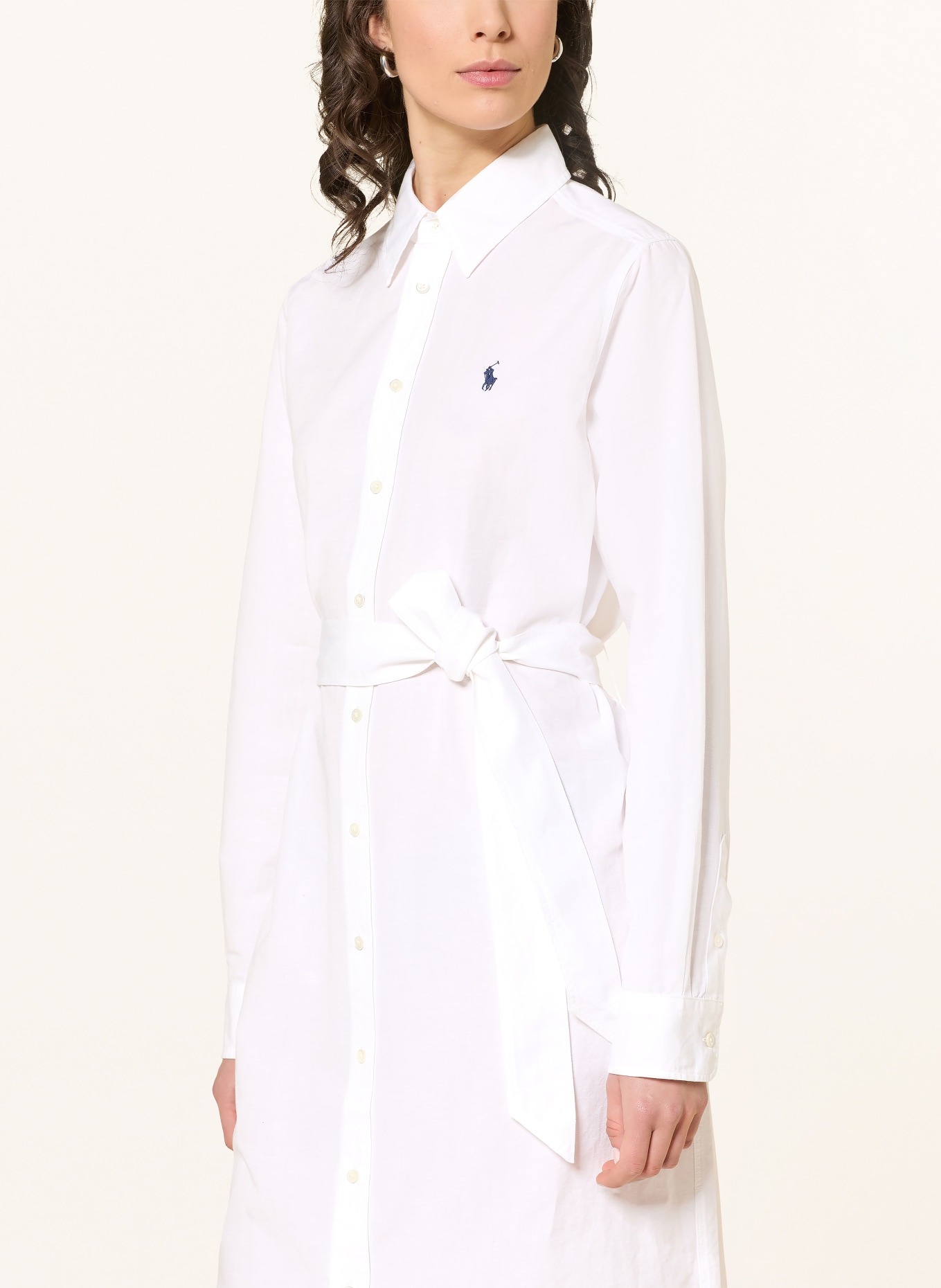 POLO RALPH LAUREN Hemdblusenkleid: WEISS