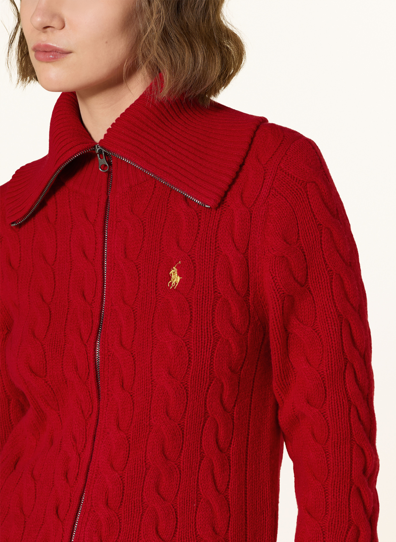 POLO RALPH LAUREN Strickjacke: ROT