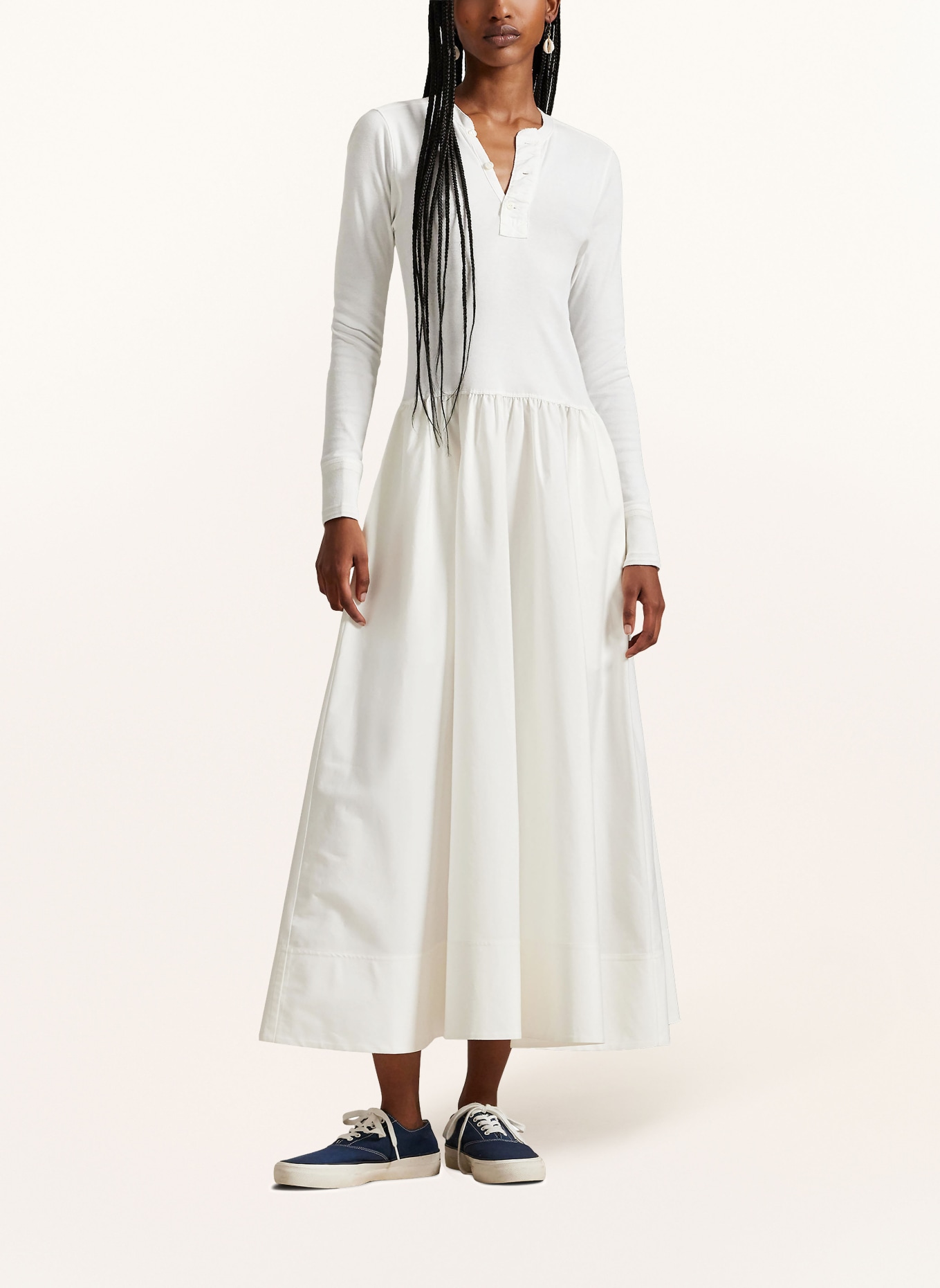 POLO RALPH LAUREN Kleid im Materialmix: WEISS