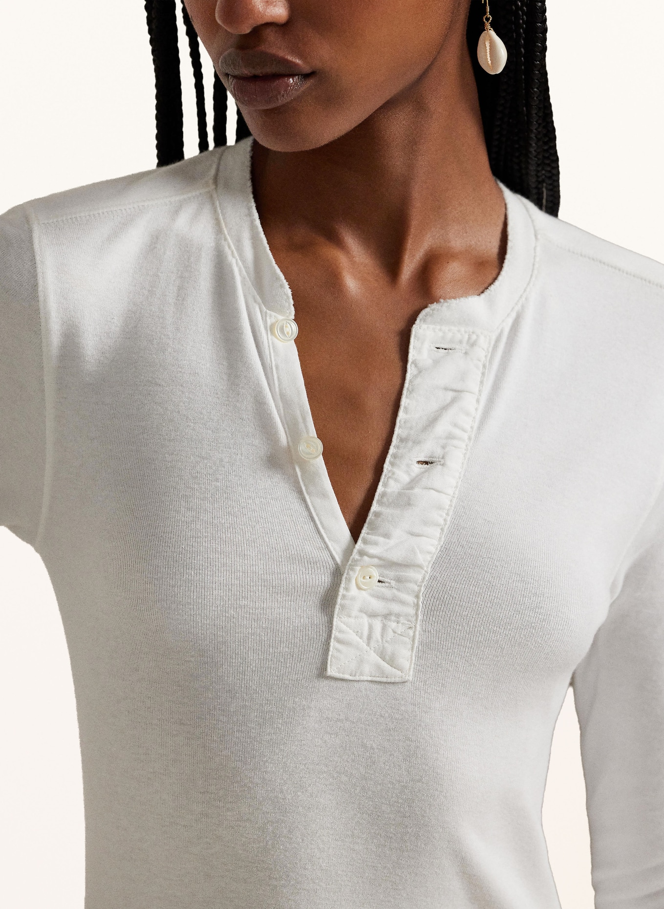 POLO RALPH LAUREN Kleid im Materialmix: WEISS