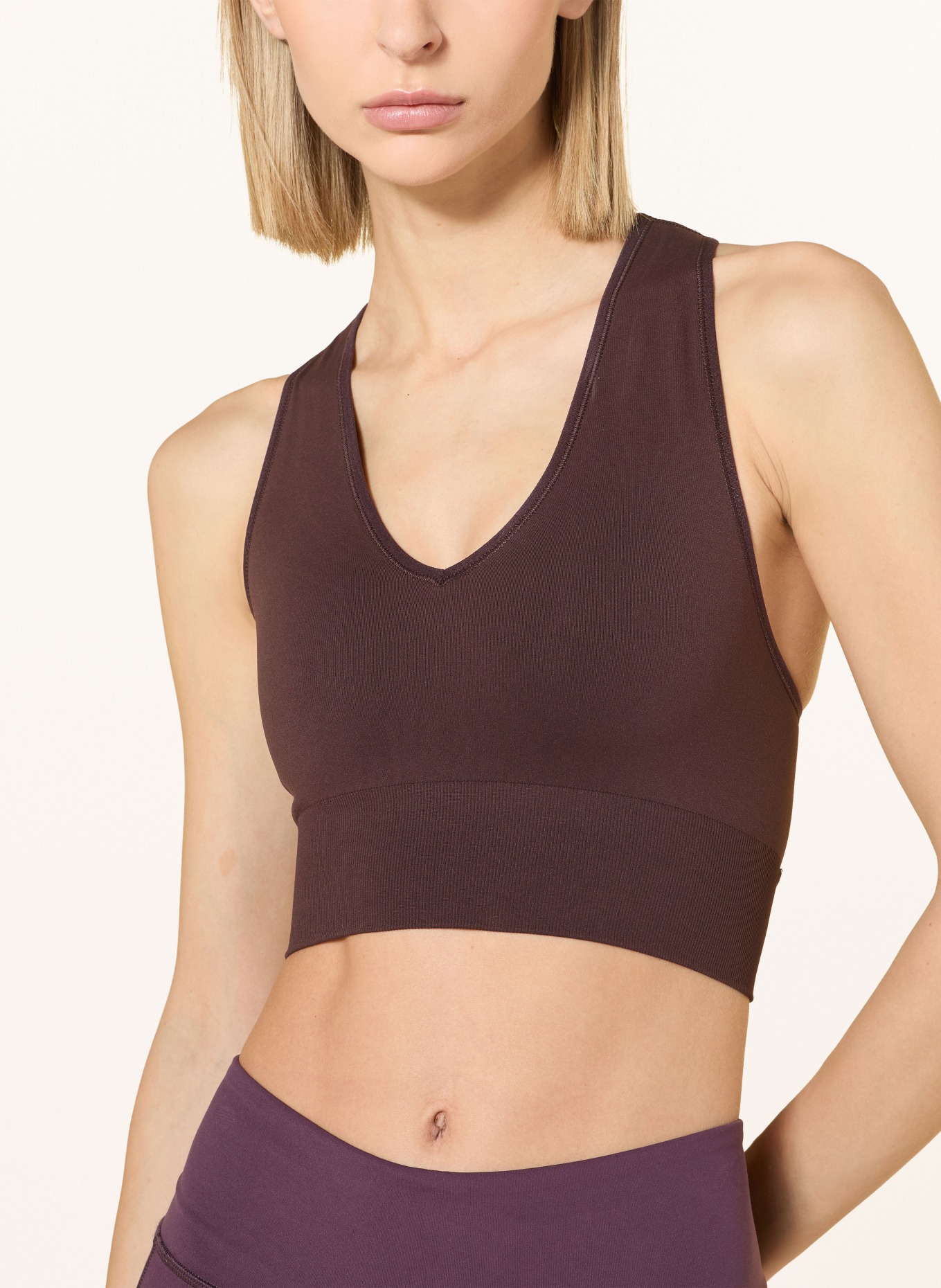 Sweaty Betty Sport-BH STAMINA SOFT TOUCH: DUNKELBRAUN
