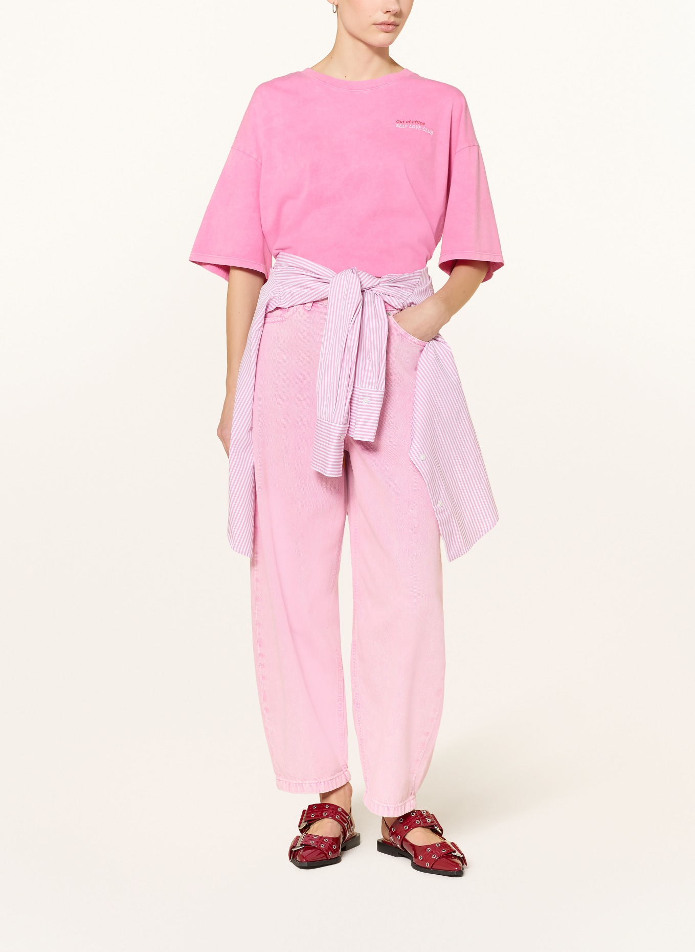 ICHI Barrel Jeans IHAVENA: 142307 Cameo Pink