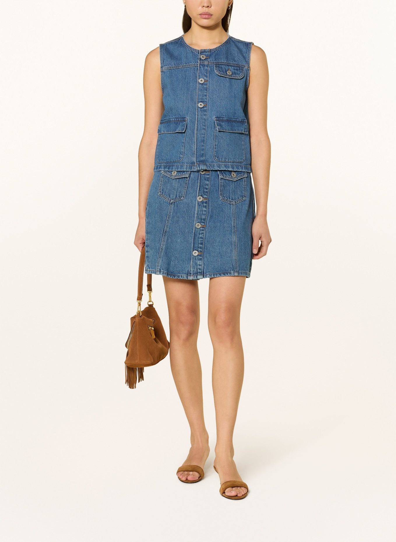 ICHI Jeansrok IHPAMILA: BLAUW