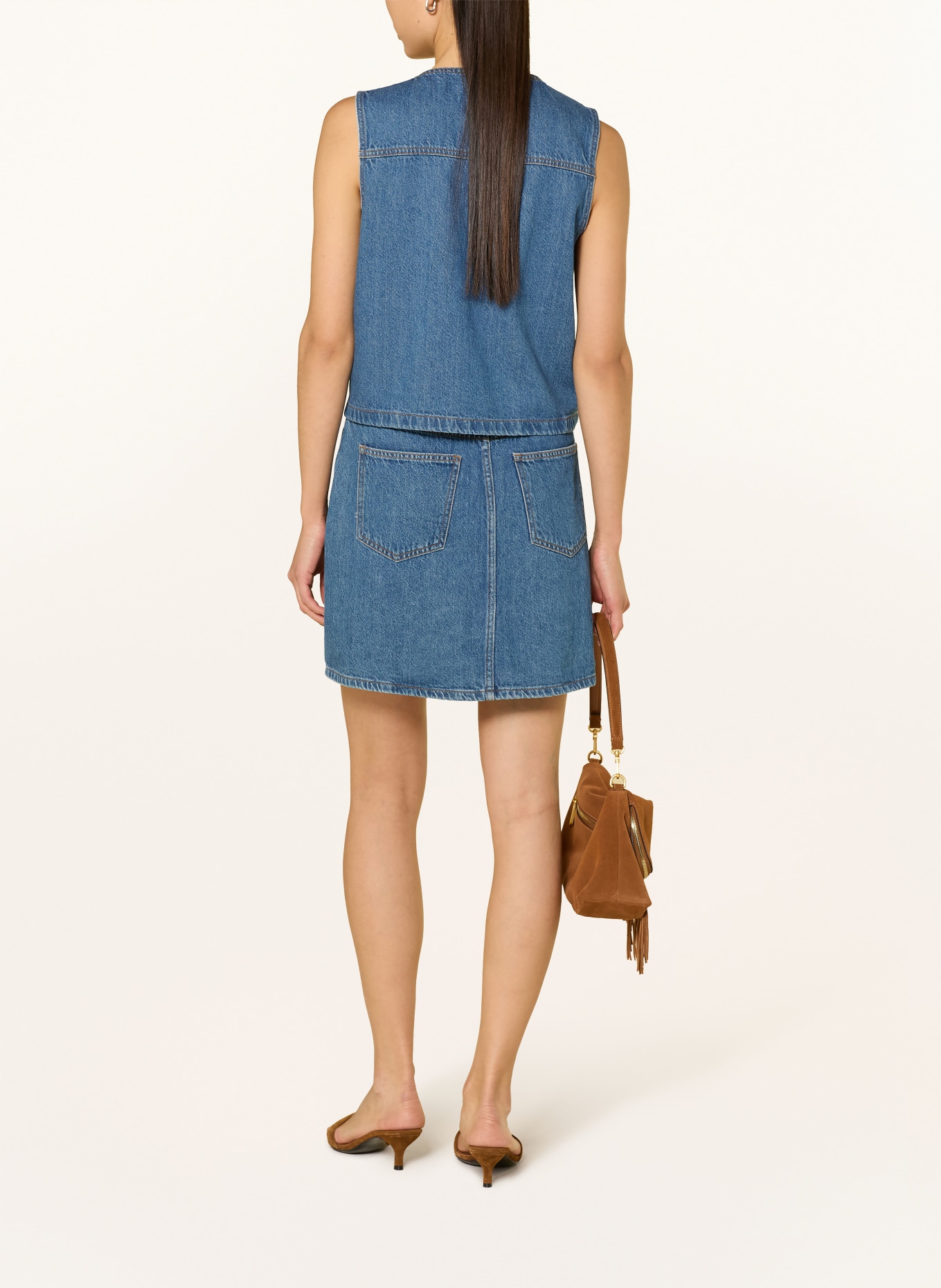 ICHI Jeansrok IHPAMILA: BLAUW