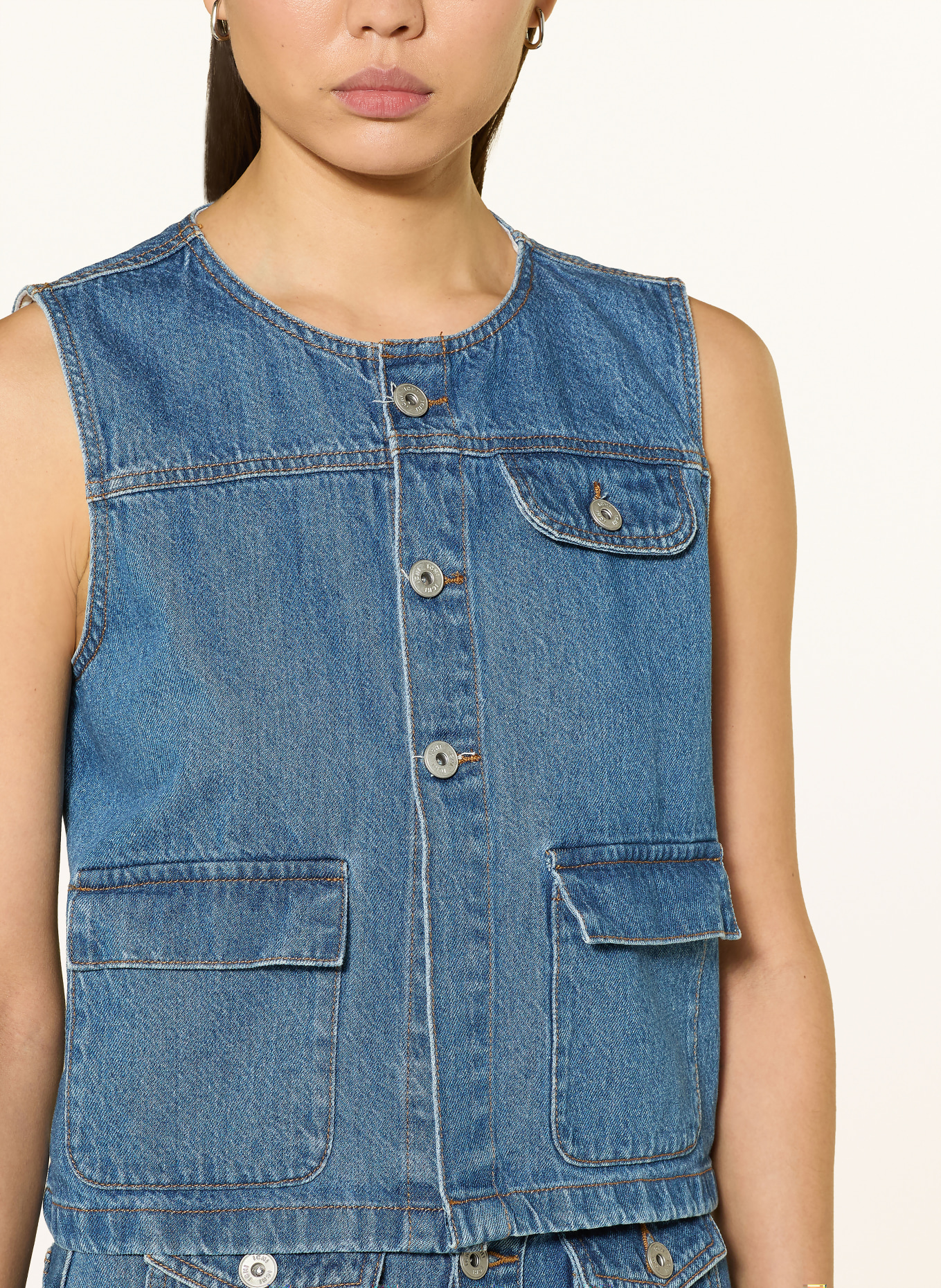 ICHI Jeansweste IHPAMILA: BLAU