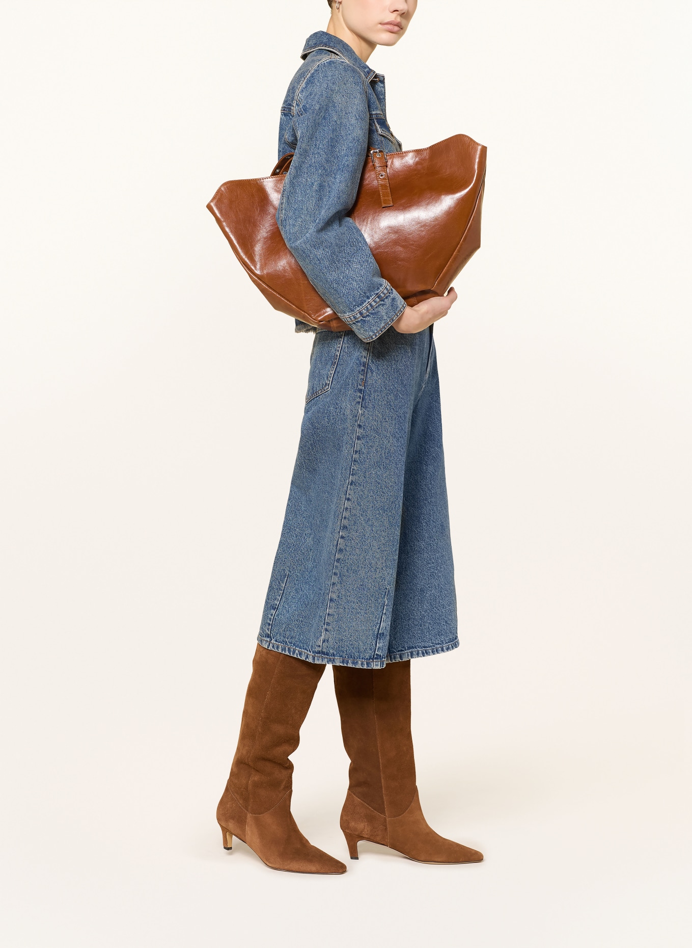 ICHI Bermudy dżinsowe IHAVENY: 200928 Washed med. blue