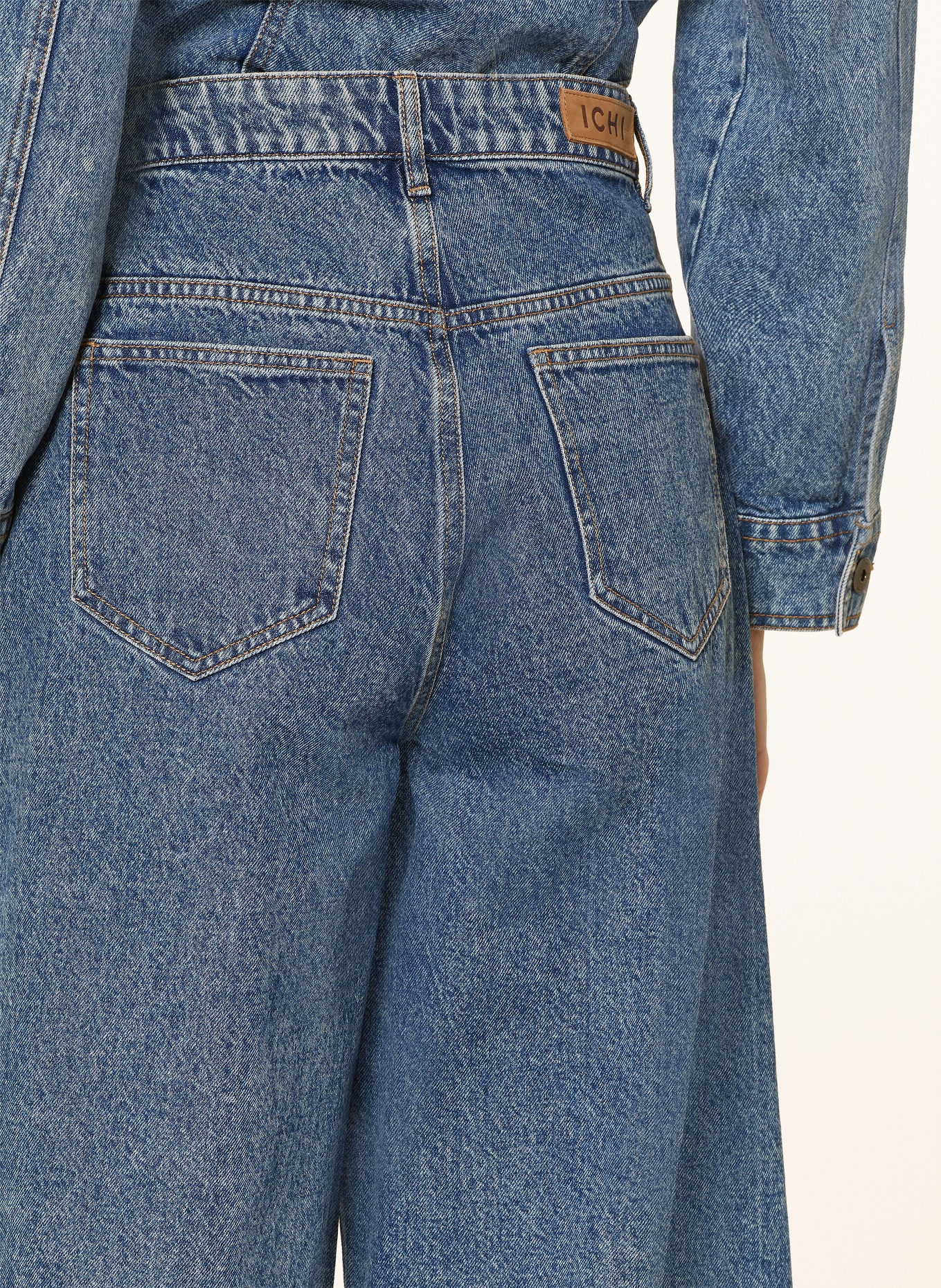 ICHI Bermudy dżinsowe IHAVENY: 200928 Washed med. blue