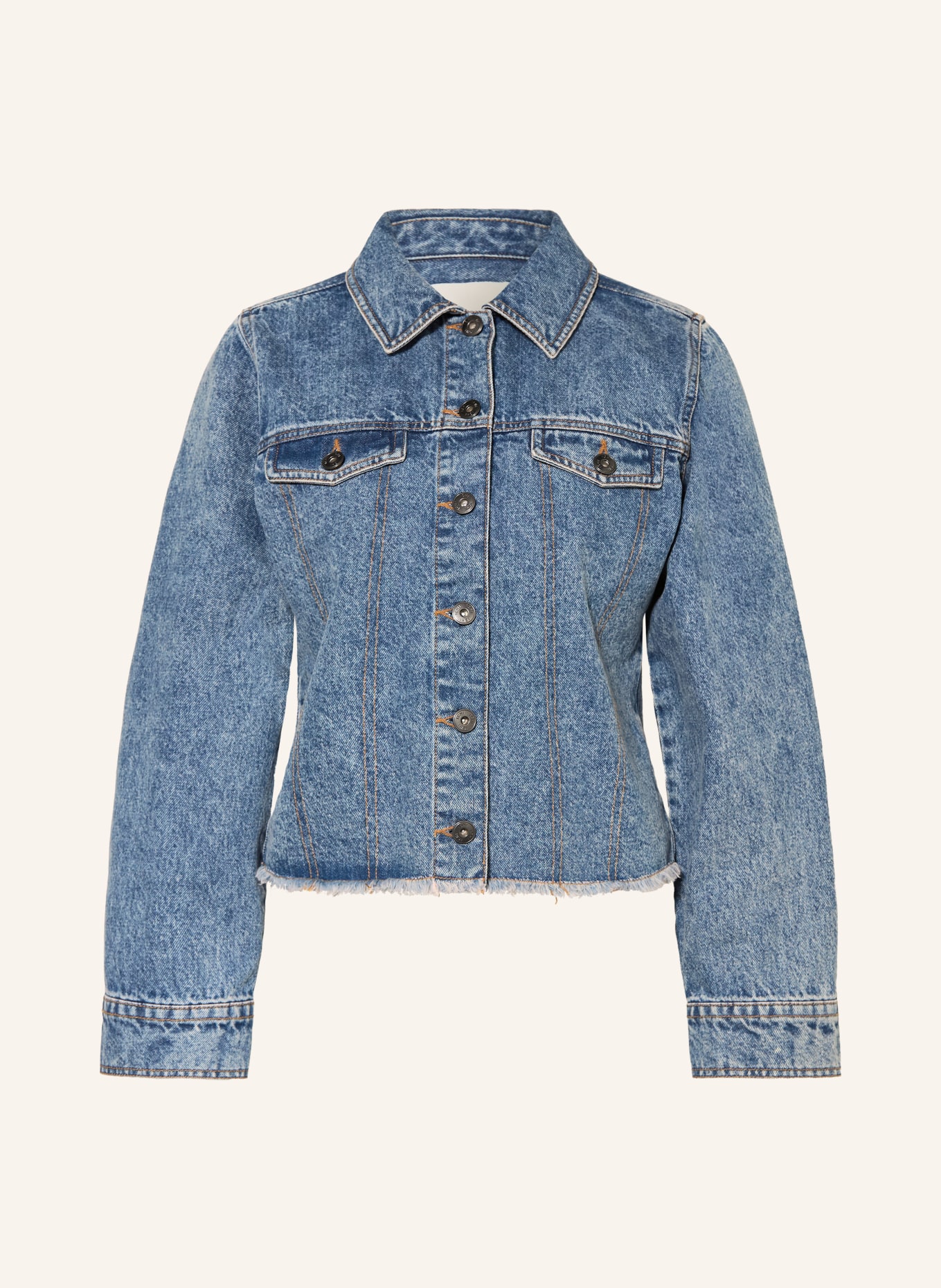 ICHI IHAVENY Denim Jacket: 200928 Washed med. blue
