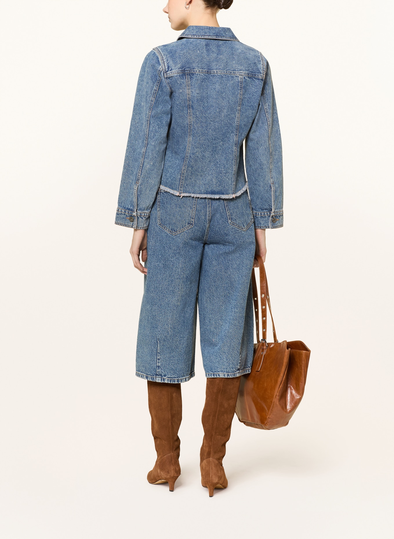 ICHI IHAVENY Denim Jacket: 200928 Washed med. blue