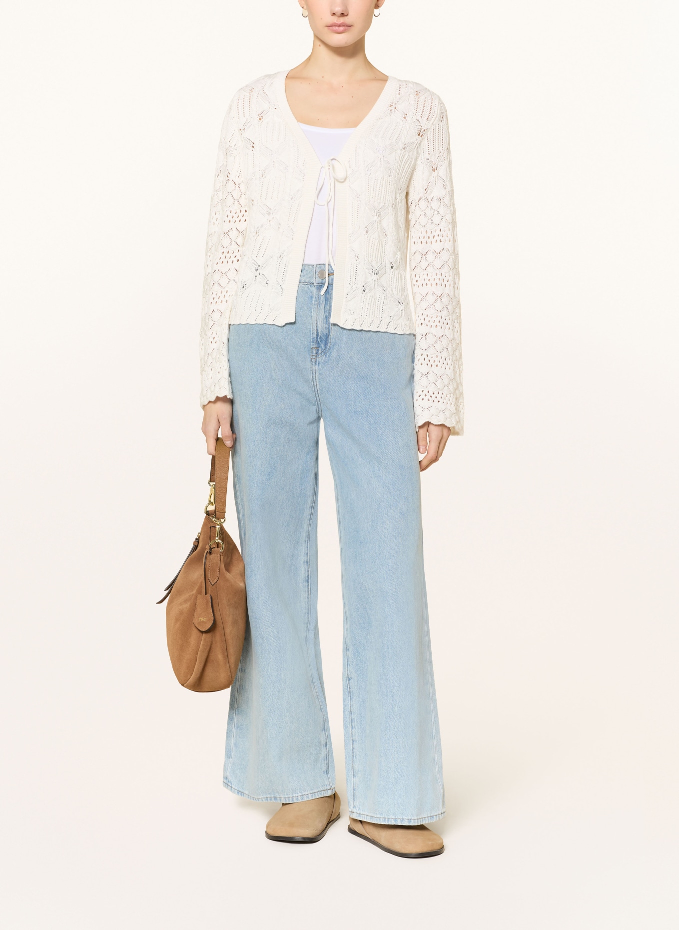 ICHI IHLALUHA Cardigan: WHITE