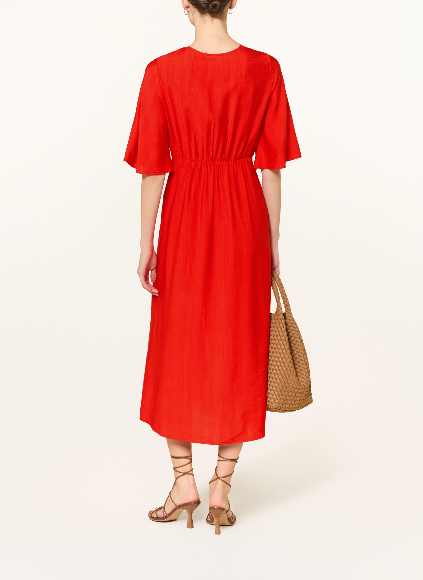 ICHI Jurk IHIMELDA met wikkellook: ROOD