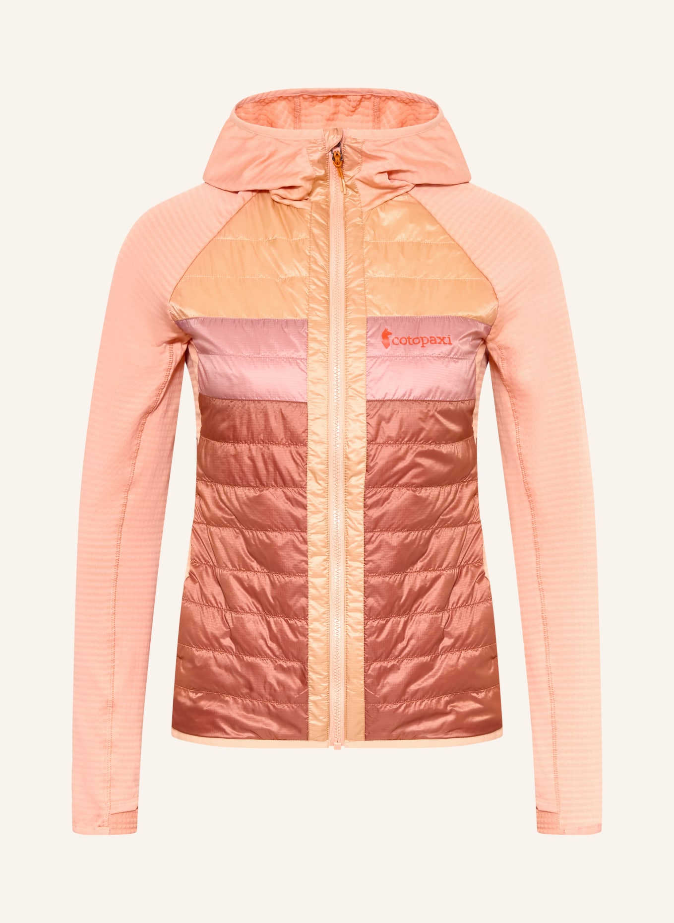 cotopaxi Hybridní prošívaná bunda CAPA: TMAVĚ ORANŽOVÁ / HNĚDÁ / STARORŮŽOVÁ