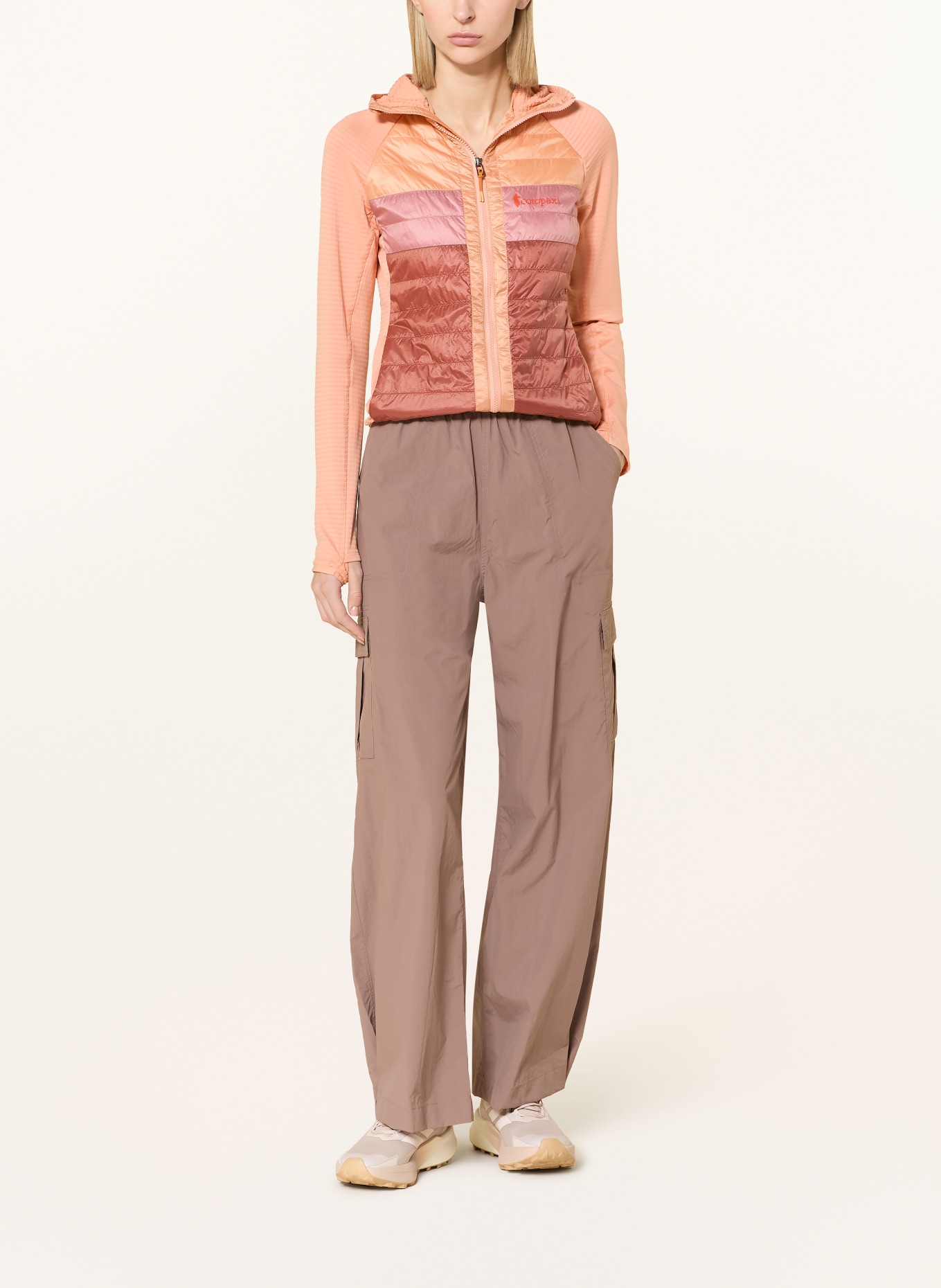 cotopaxi Hybridní prošívaná bunda CAPA: TMAVĚ ORANŽOVÁ / HNĚDÁ / STARORŮŽOVÁ