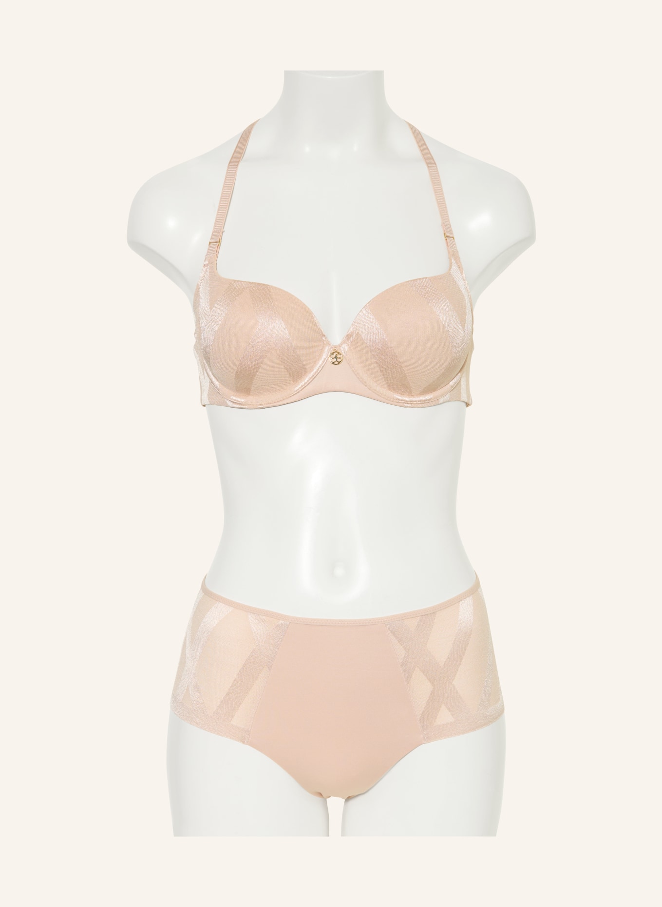 CHANTELLE GLAZE High-Waisted Briefs: BEIGE