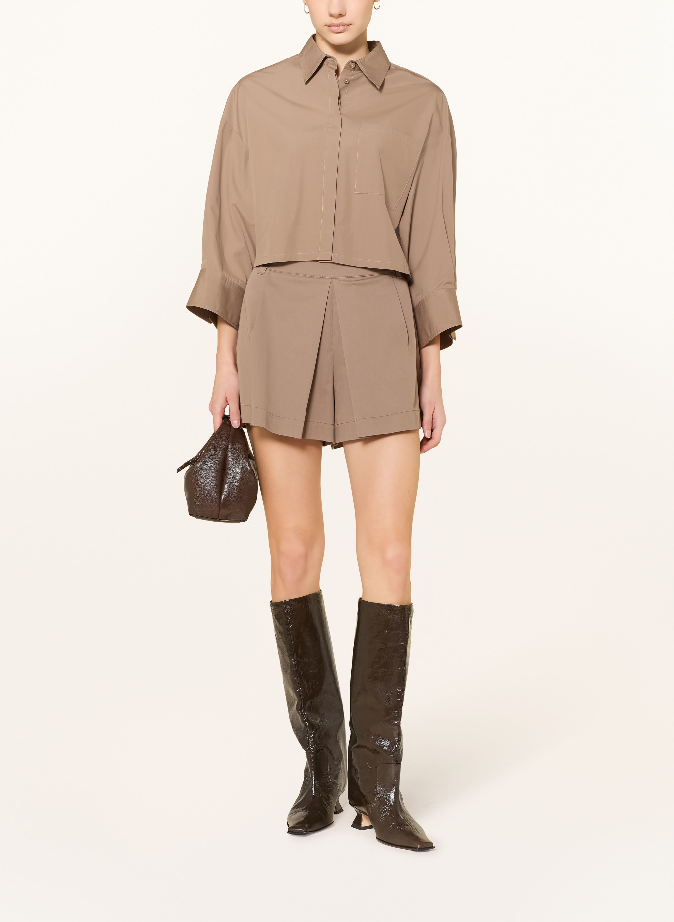 MAX & Co. Hemdbluse VELOCE mit 3/4-Arm: TAUPE