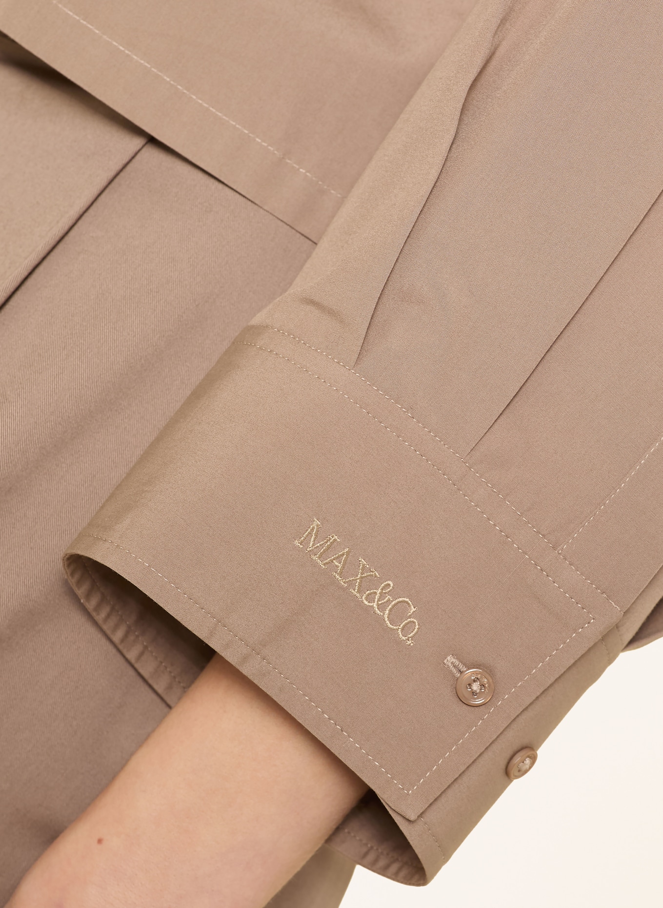MAX & Co. Hemdbluse VELOCE mit 3/4-Arm: TAUPE